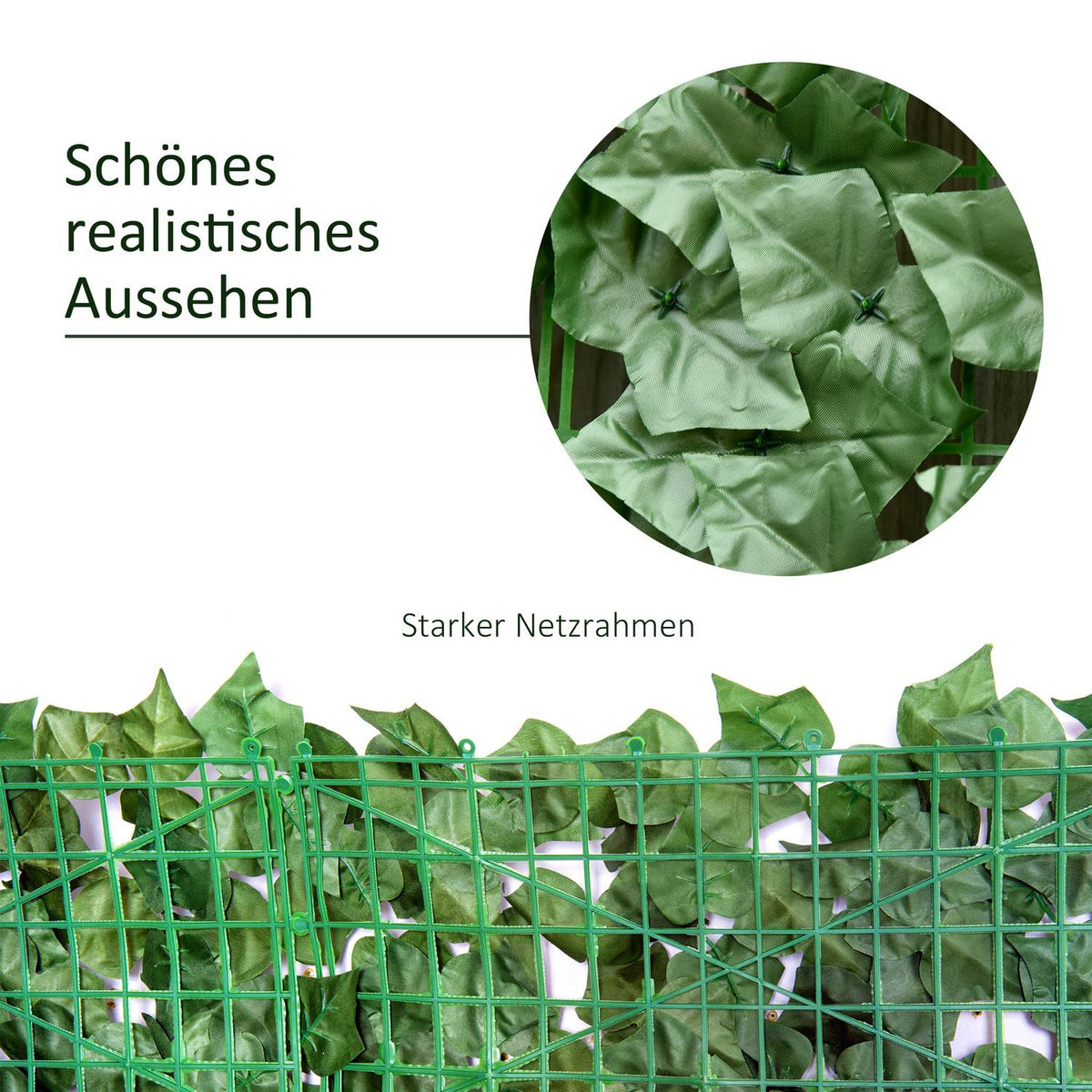Privacy Hedge Artificial Hedge For Garden & Patio, Wall Decoration, Dark Green, 300X100Cm