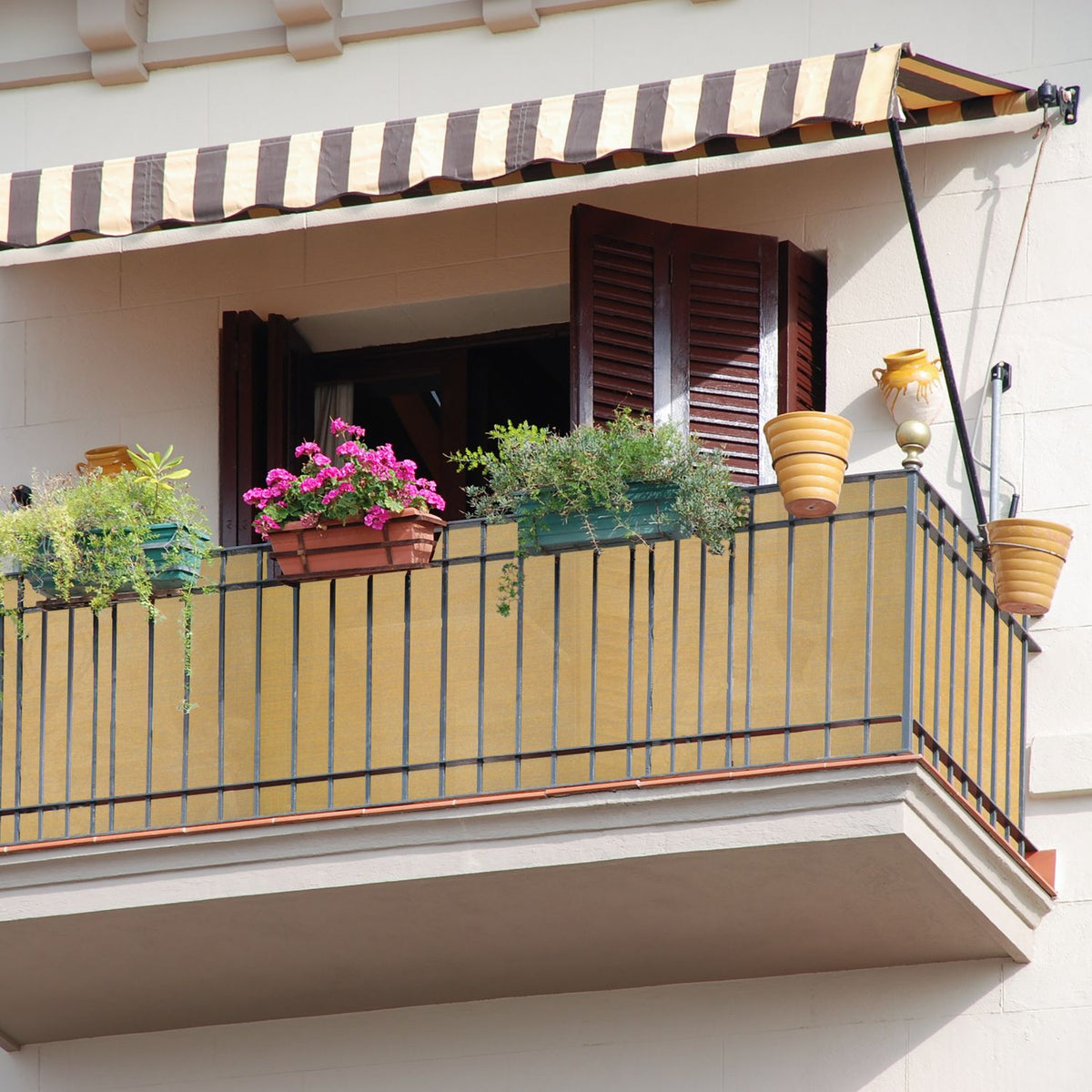 Privacy protection 1 m beige