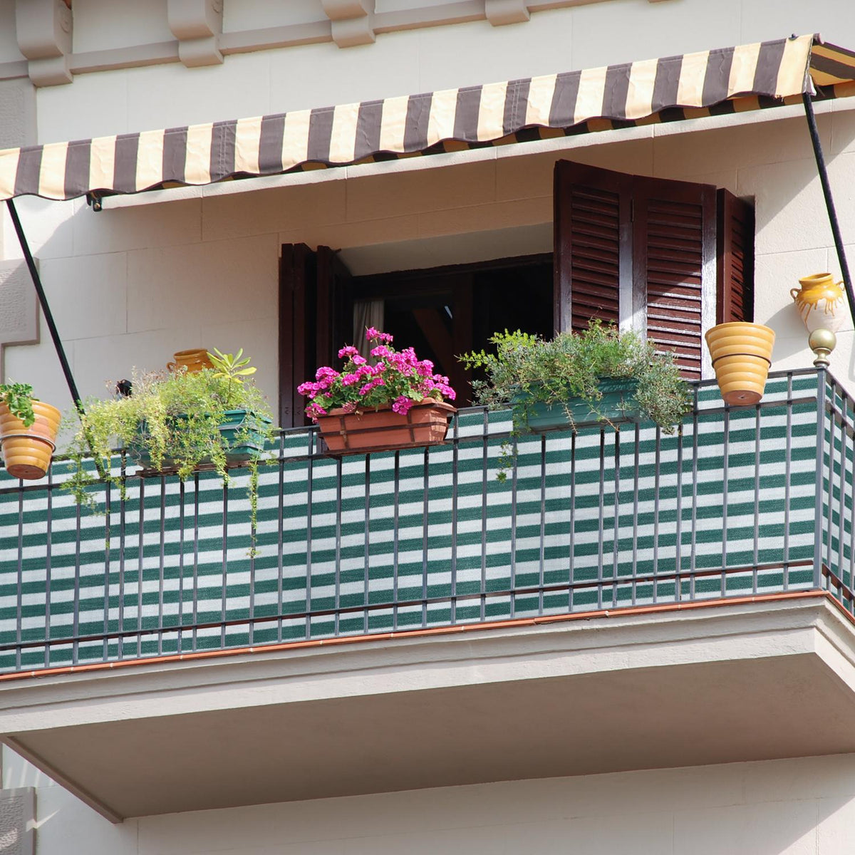 Privacy protection 2 m green-white