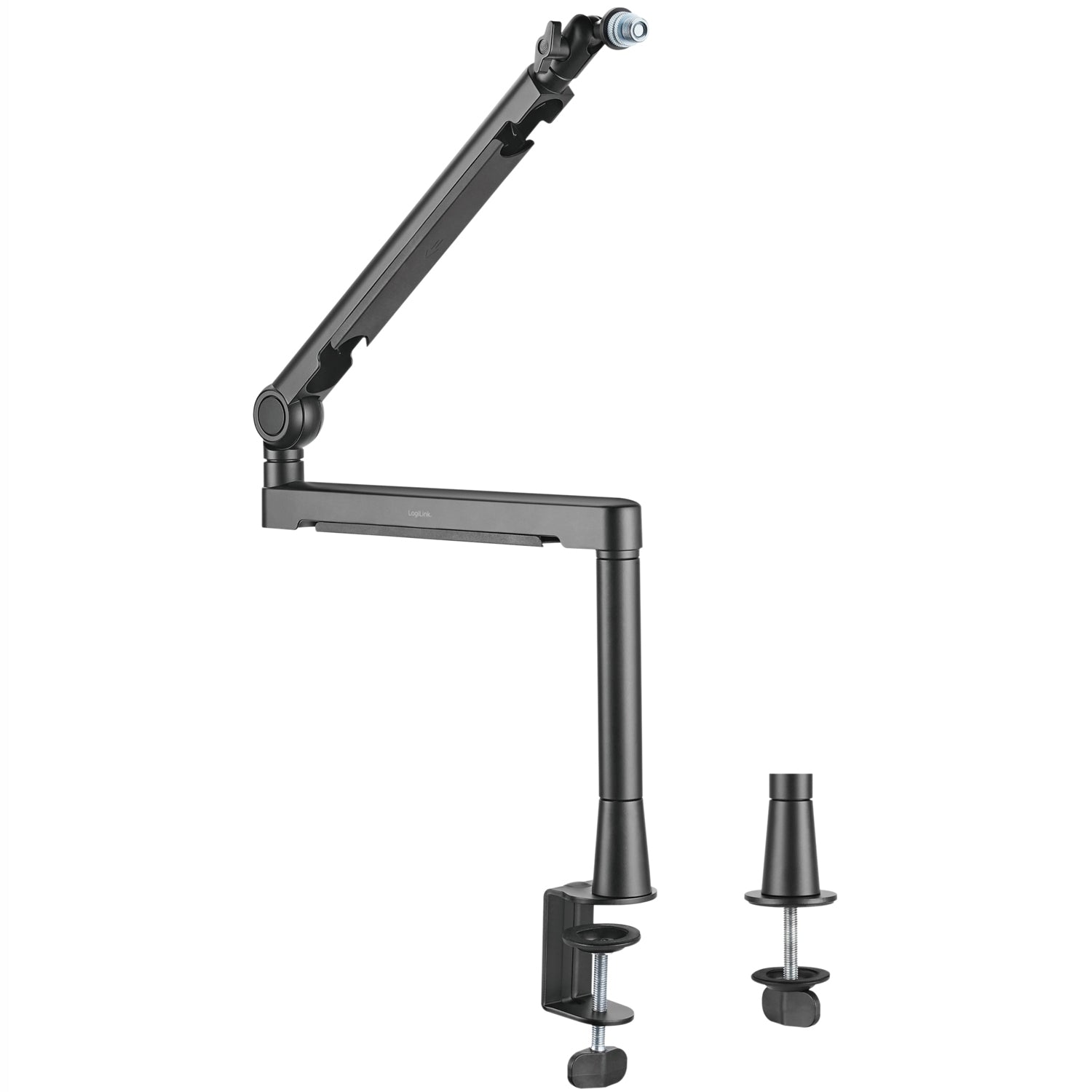 Professional studio microphone arm with cable management Aluminum Black