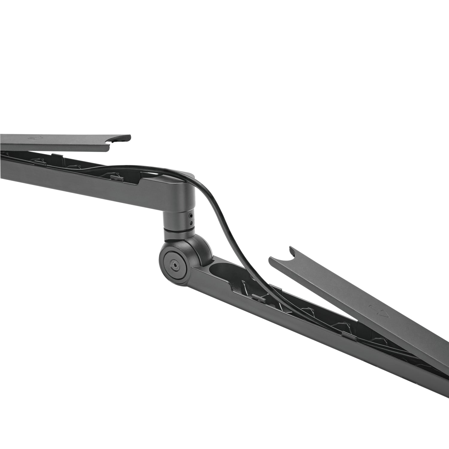Professional studio microphone arm with cable management Aluminum Black