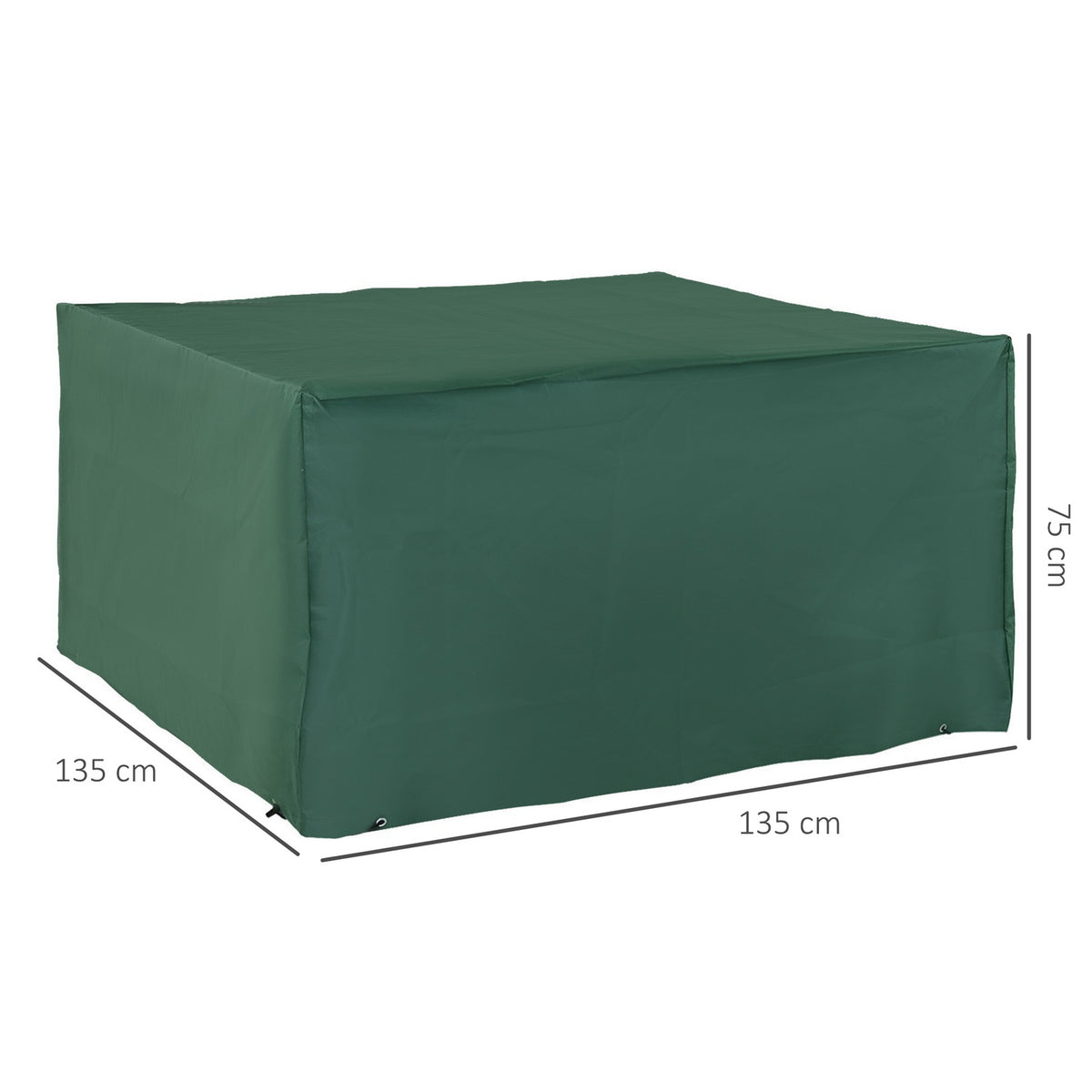 Protective Cover For Garden Furniture 600D Oxford Green 135 X 135 X 75 Cm
