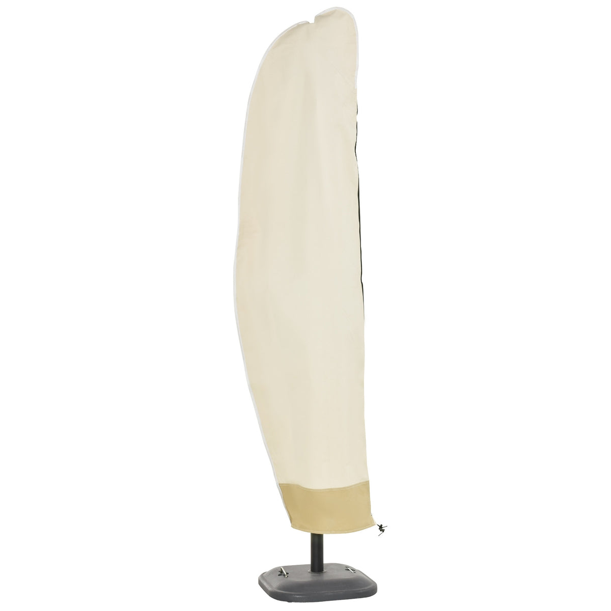 Protective cover for cantilever umbrella umbrella cover with zipper, Oxford, beige, 56x220cm