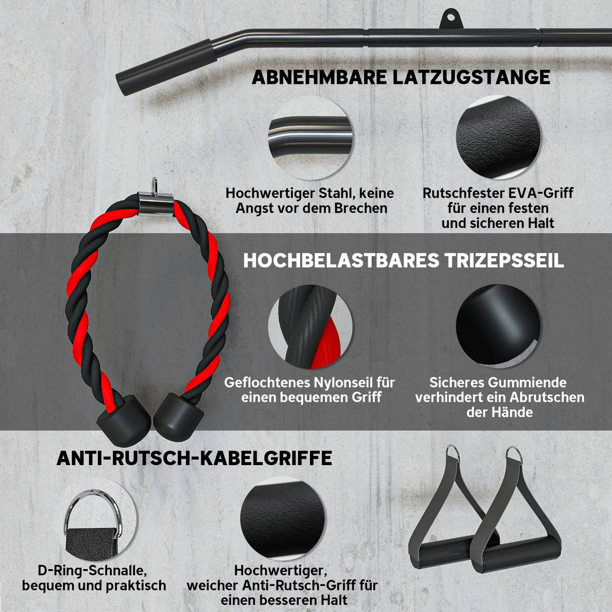 Pulley System for Home Gym Arm Strength Training