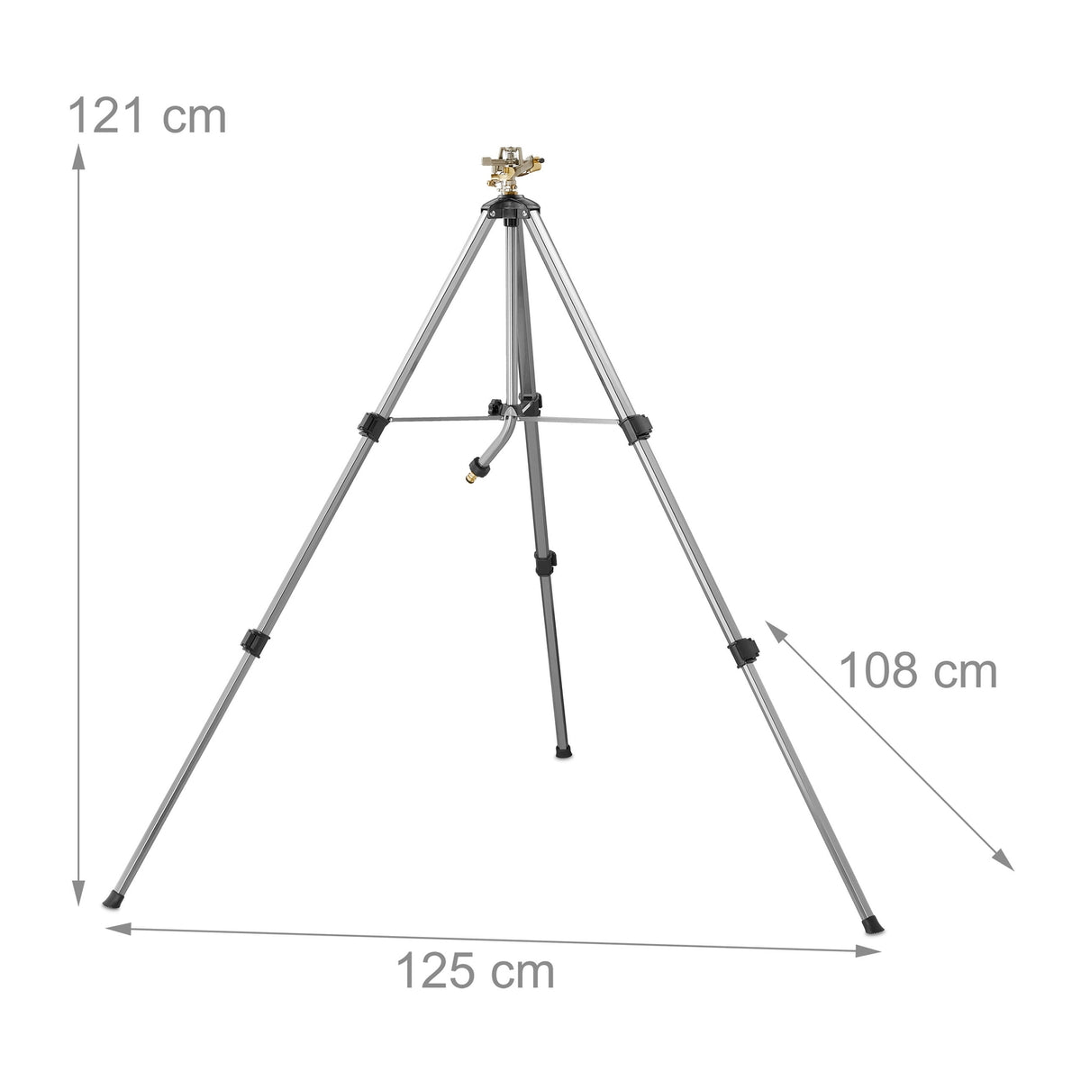 Pulsation sprinklers with gray silver stand