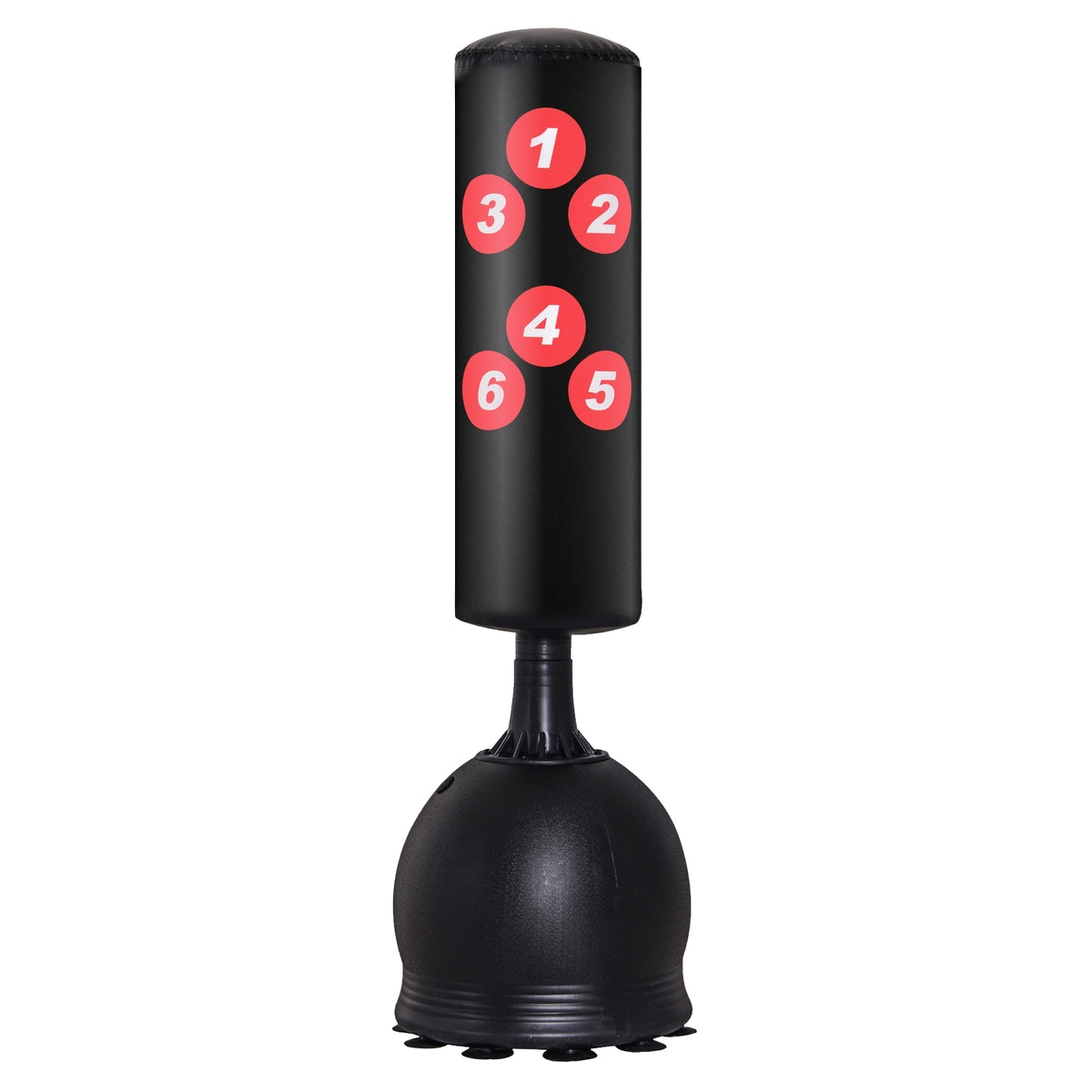 Punching Bag Freestanding Punching Bag 165Cm For Adults, Heavy Duty With Suction Cup Base, Black, Ideal For Professionals & Beginners