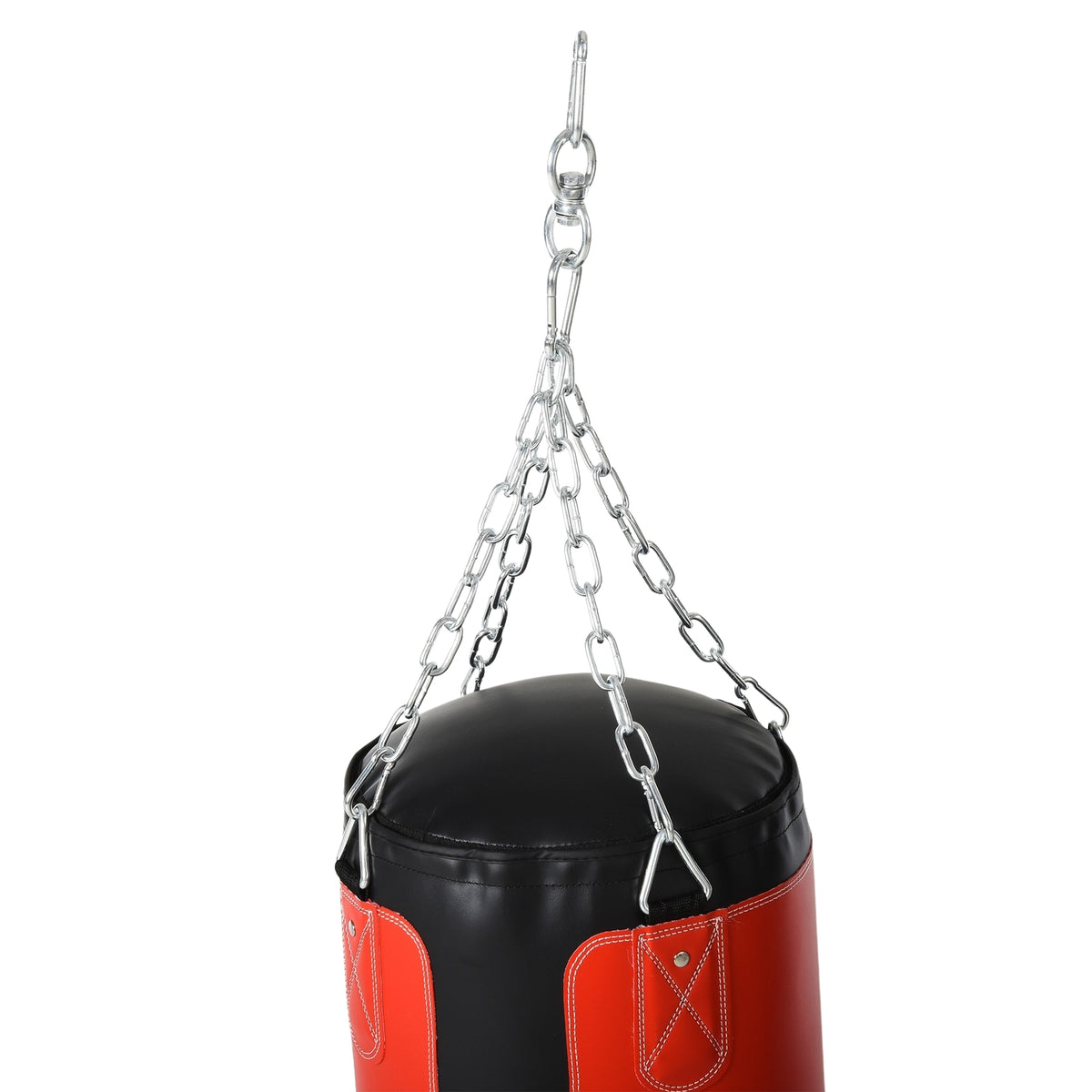 Punching Bag Set Complete Boxing Set With Gloves, Filled, For Adults & Teenagers, Black+Red, Ø30X120Cm, 16Kg