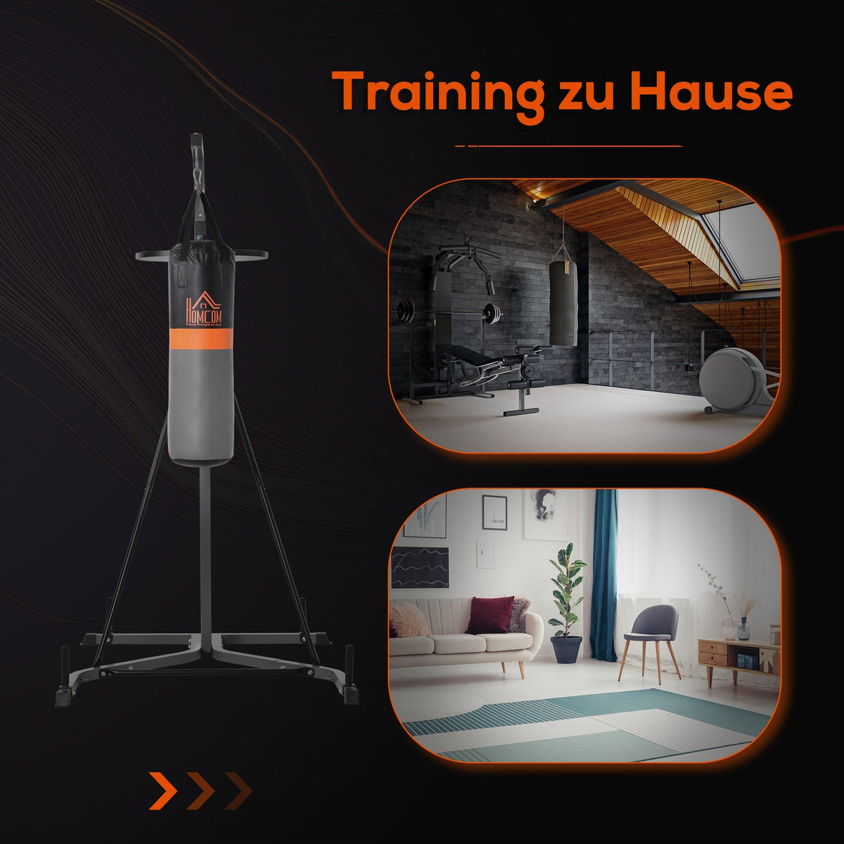Punching Bag Stand 2-In-1 With 20 Kg Punching Bag & Punching Ball, Free-Standing Boxing Station, Height Adjustable, Up To 100 Kg, Steel