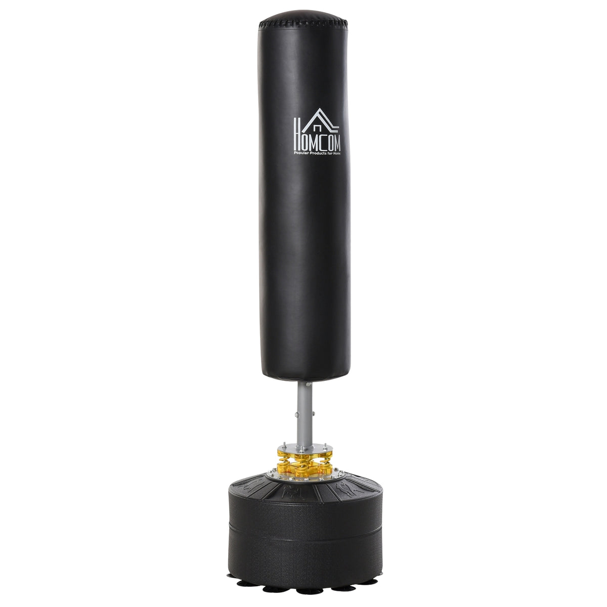Punching Bag Standing Freestanding Punching Bag Adults 170Cm With Suction Cup Base Heavy Duty Punching Bag For Professionals And Beginners Black