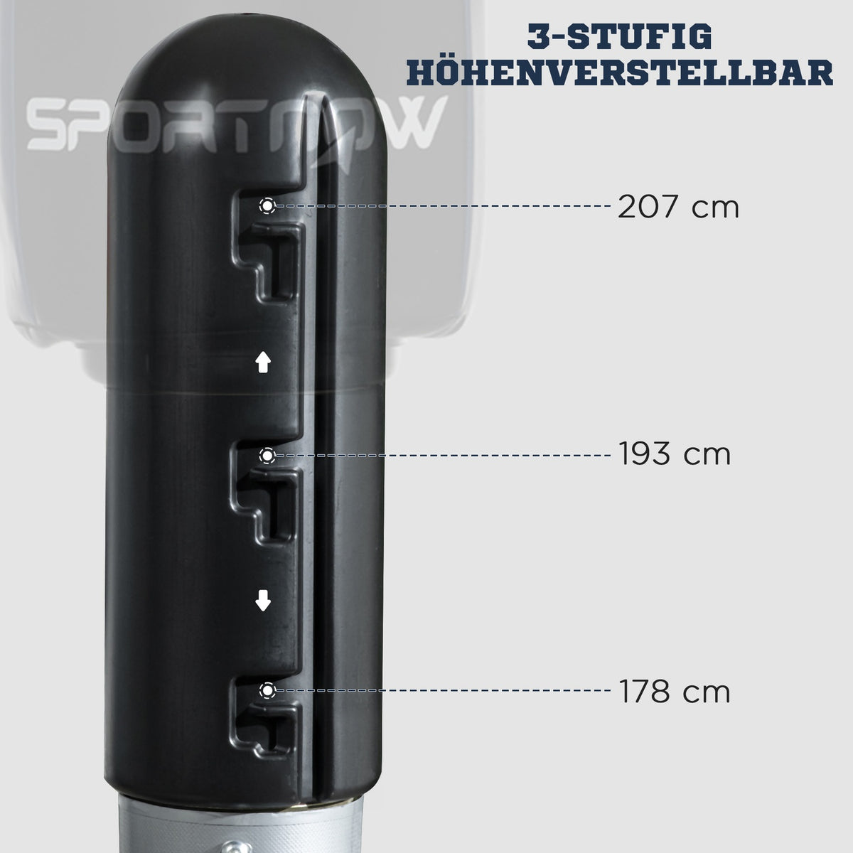 Punching Bag Standing Punching Bag Body Punching Bag With Hdpe Base Freestanding Boxing Partner For Adults Home Training 178-207Cm Height Adjustable