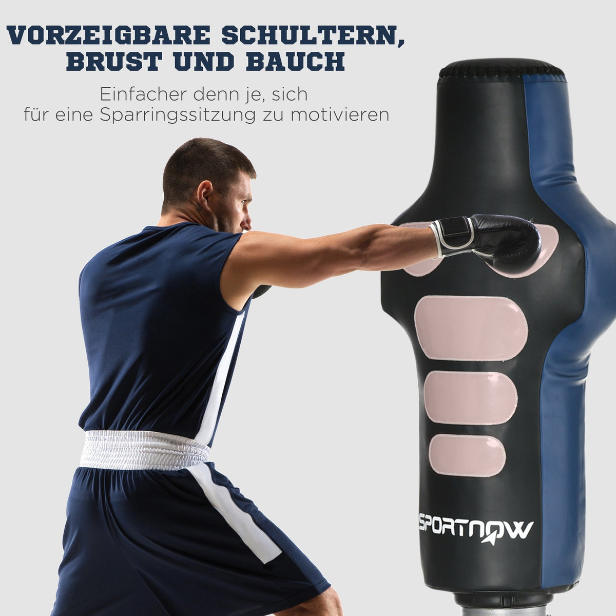 Punching Bag Standing Punching Bag Body Punching Bag With Hdpe Base Freestanding Boxing Partner For Adults Home Training 178-207Cm Height Adjustable