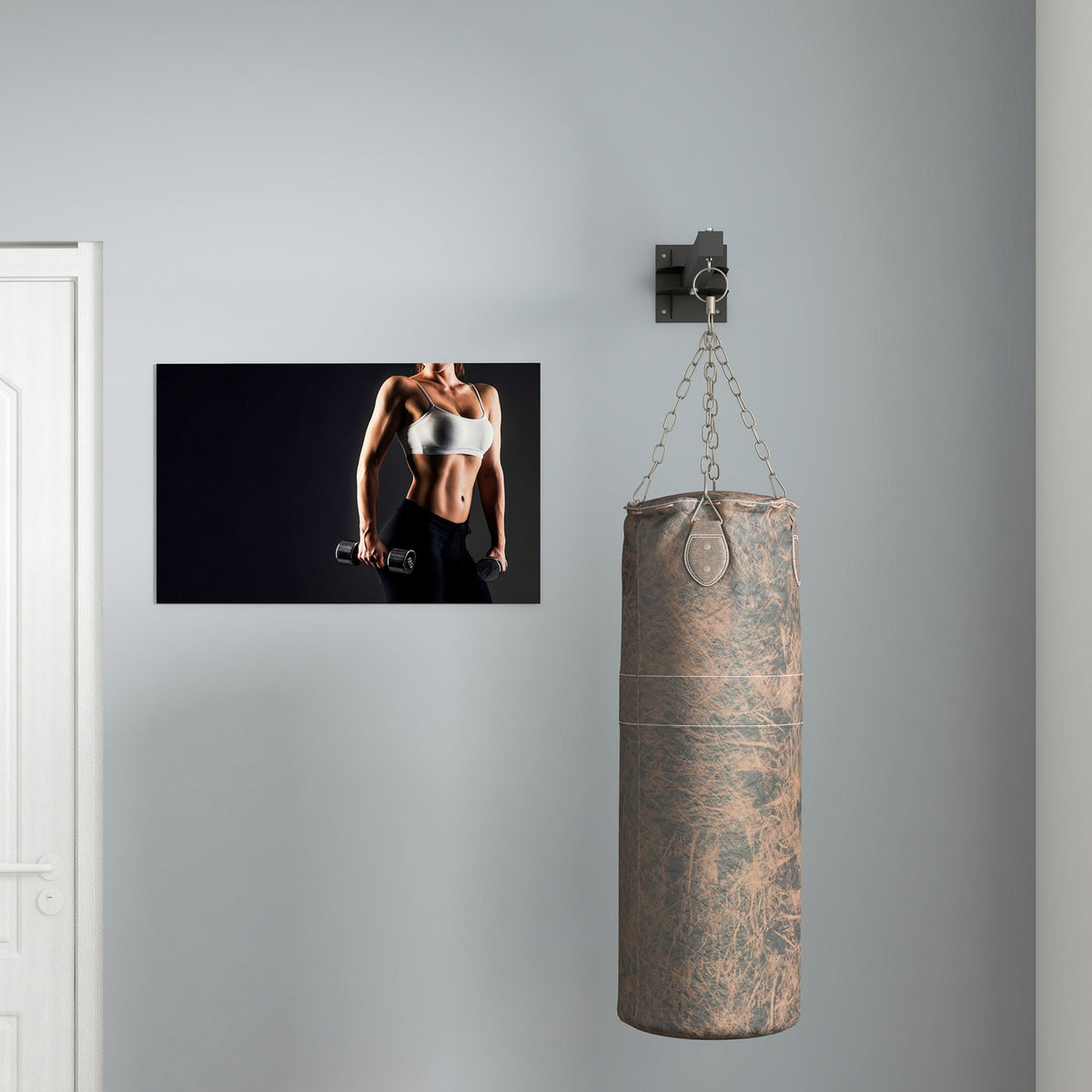 Punching Bag Wall Mount Adjustable Up To 100 Kg Steel Gym Fitness Studio