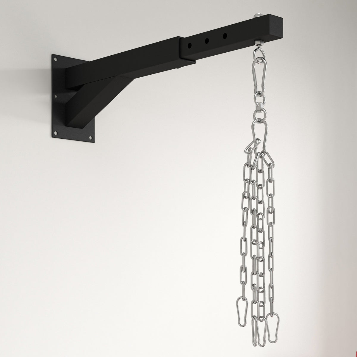 Punching Bag Wall Mount Punching Bag Stand Adjustable Punching Bag Holder for Punch Bag, Sandbag, Steel, Black
