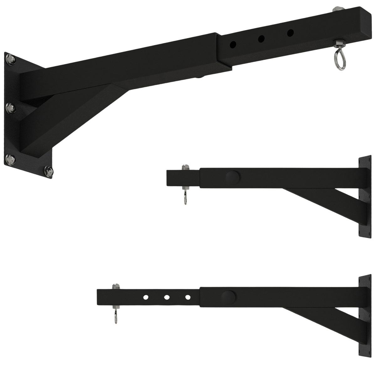 Punching Bag Wall Mount Punching Bag Stand Adjustable Punching Bag Holder for Punch Bag, Sandbag, Steel, Black