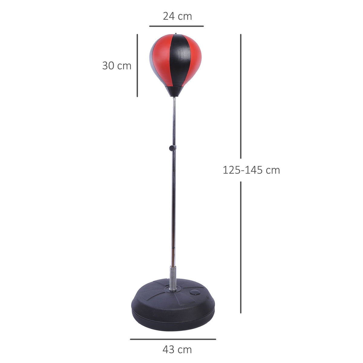 Punching Ball Set Stand Box Height Adjustable 125-145Cm Gloves Pump Professional & Beginner