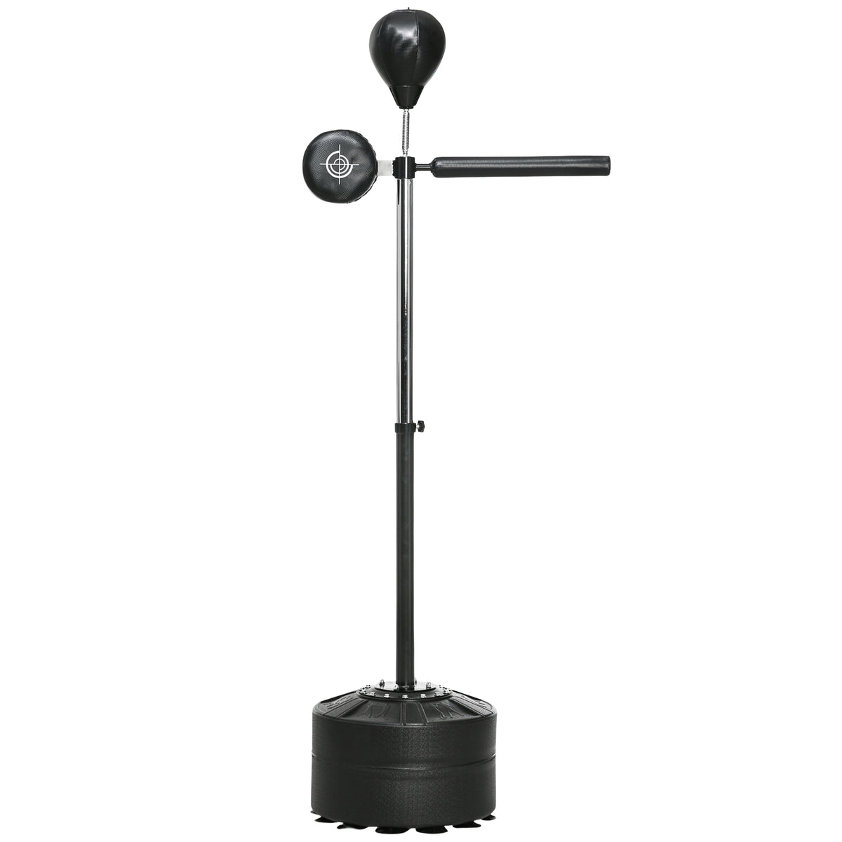 Punching bag, boxing stand with punching ball, reflex bar, 1.63-2.05 m height-adjustable standing boxing ball with claw, standing boxing trainer for boxing, HDPE, artificial leather