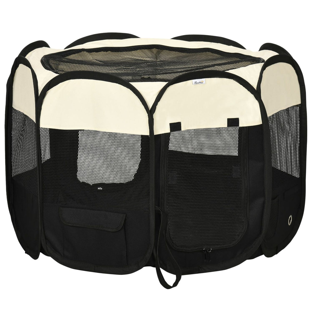 Puppy Playpen Animal Playpen Foldable, Puppy Run Outdoor Enclosure Made Of Oxford Fabric, Waterproof, Portable, 92X92X58Cm