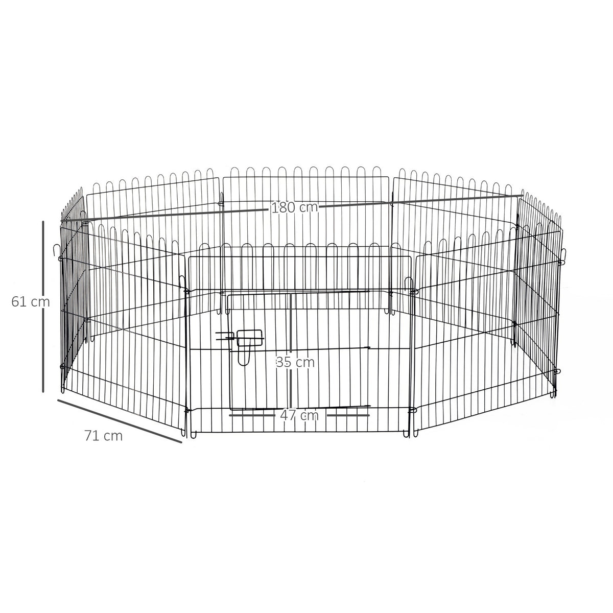 Puppy Run Flexible Puppy Fence Playpen Outdoor Run, 5 Sizes, 71X61Cm