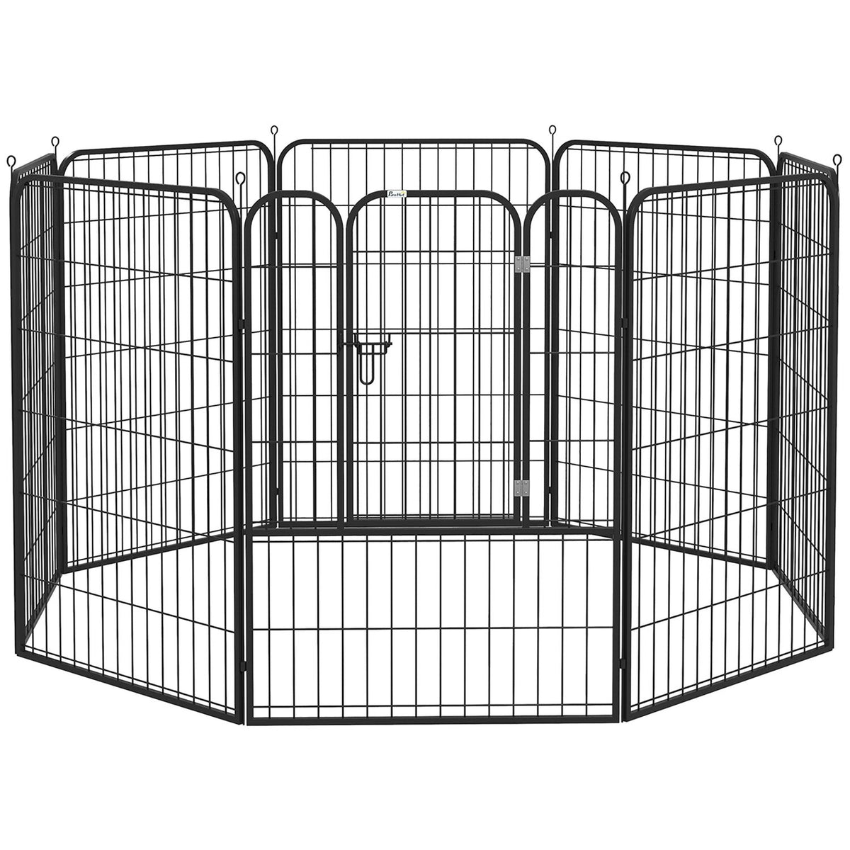 Puppy Run Outdoor Enclosure Playpen For Pets Playpen Playpen Dog Enclosure Customizable Shape With Door Metal 79X100Cm Black
