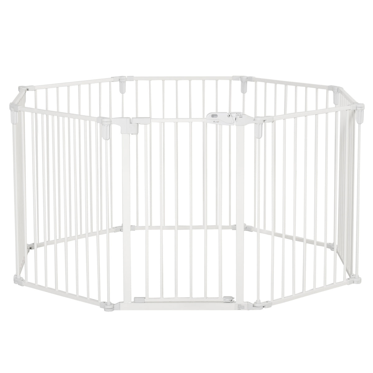 Puppy Run Outdoor Enclosure Protective Gate With Door, Flexible, Foldable, 8 Panels, 60X76Cm, White