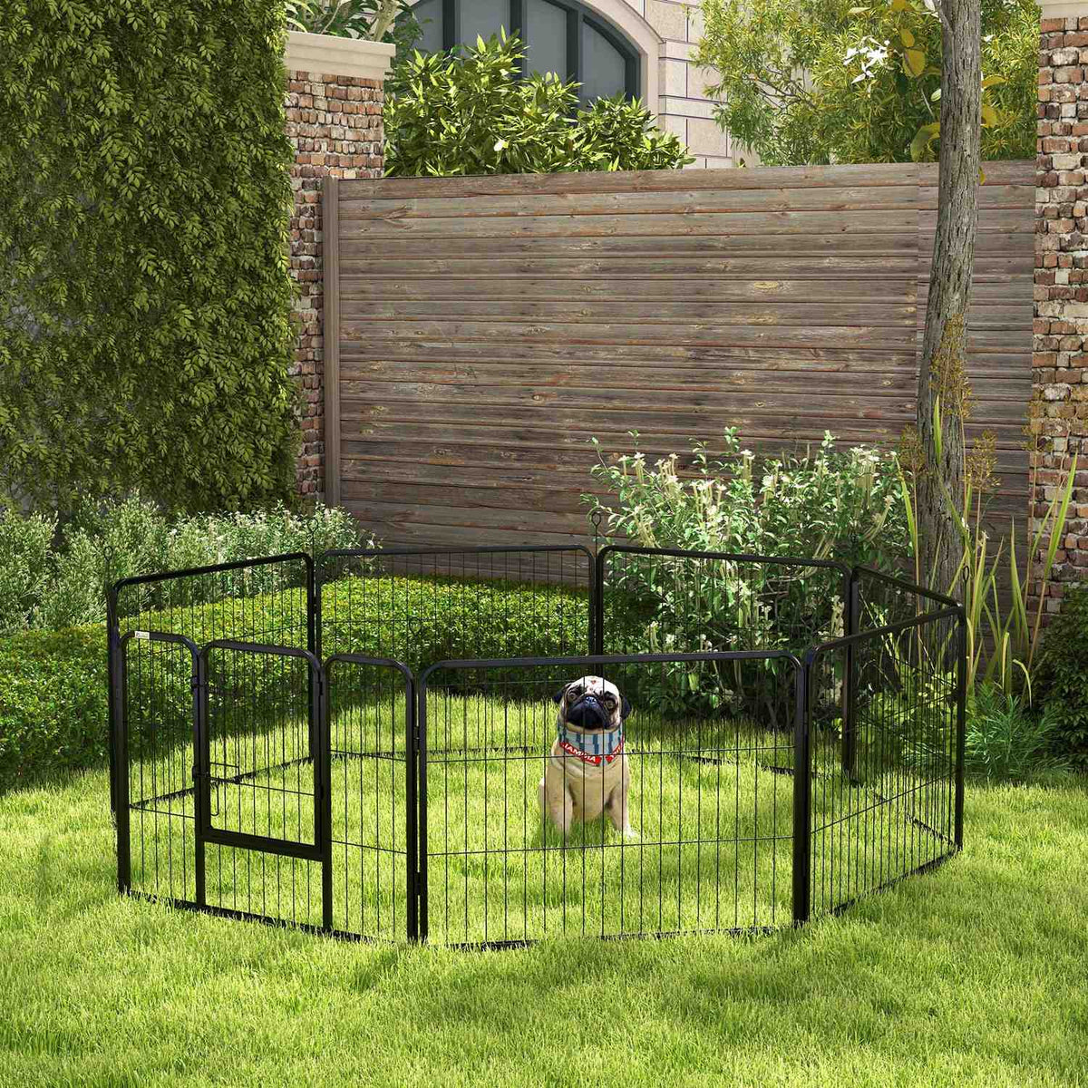 Puppy Run Puppy Outdoor Enclosure With 8 Panels Outdoor Enclosure Playpen Playpen Puppy Fence With Door 60 X 80 Cm