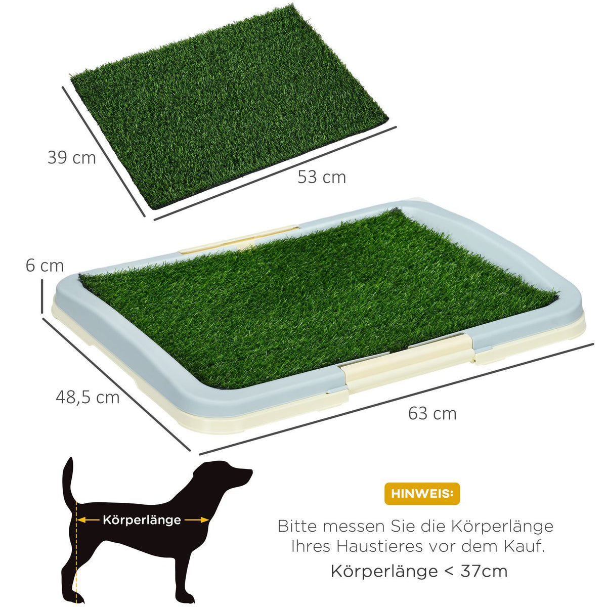 Puppy Toilet Dog Toilet Artificial Grass Dog Toilet Blue 63X48.5Cm