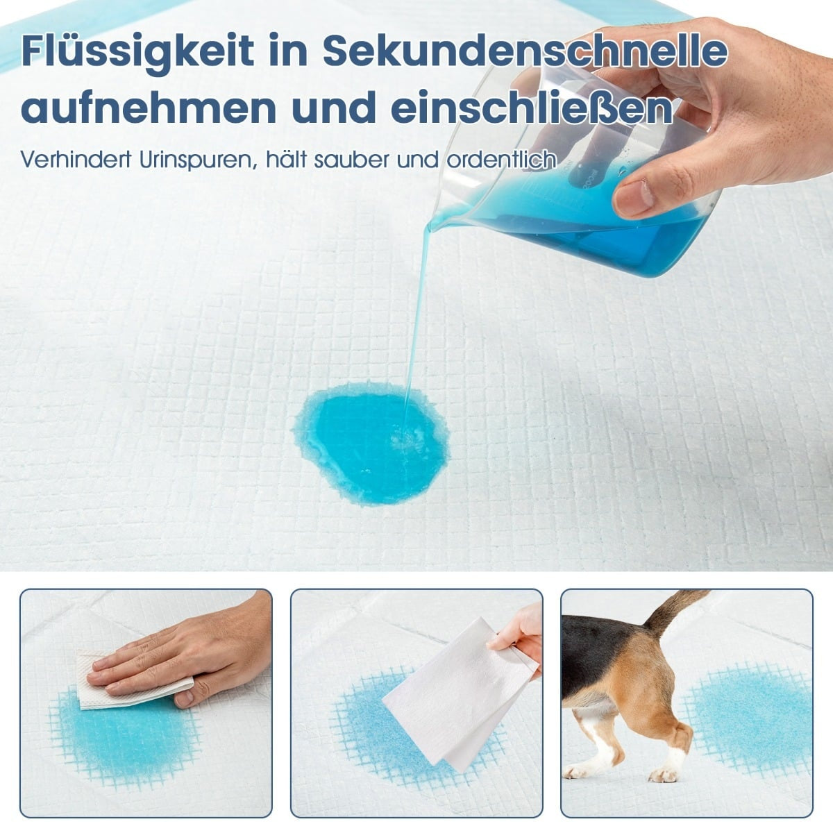 Puppy Training Pads, Leak-Proof, 90x90 cm, 100 Pack