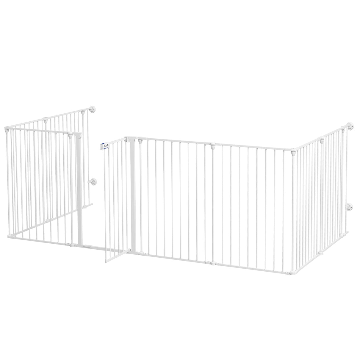 Puppy playpen, 90 cm high, barrier, 8 panels, foldable, outdoor enclosure with closing aid for dogs