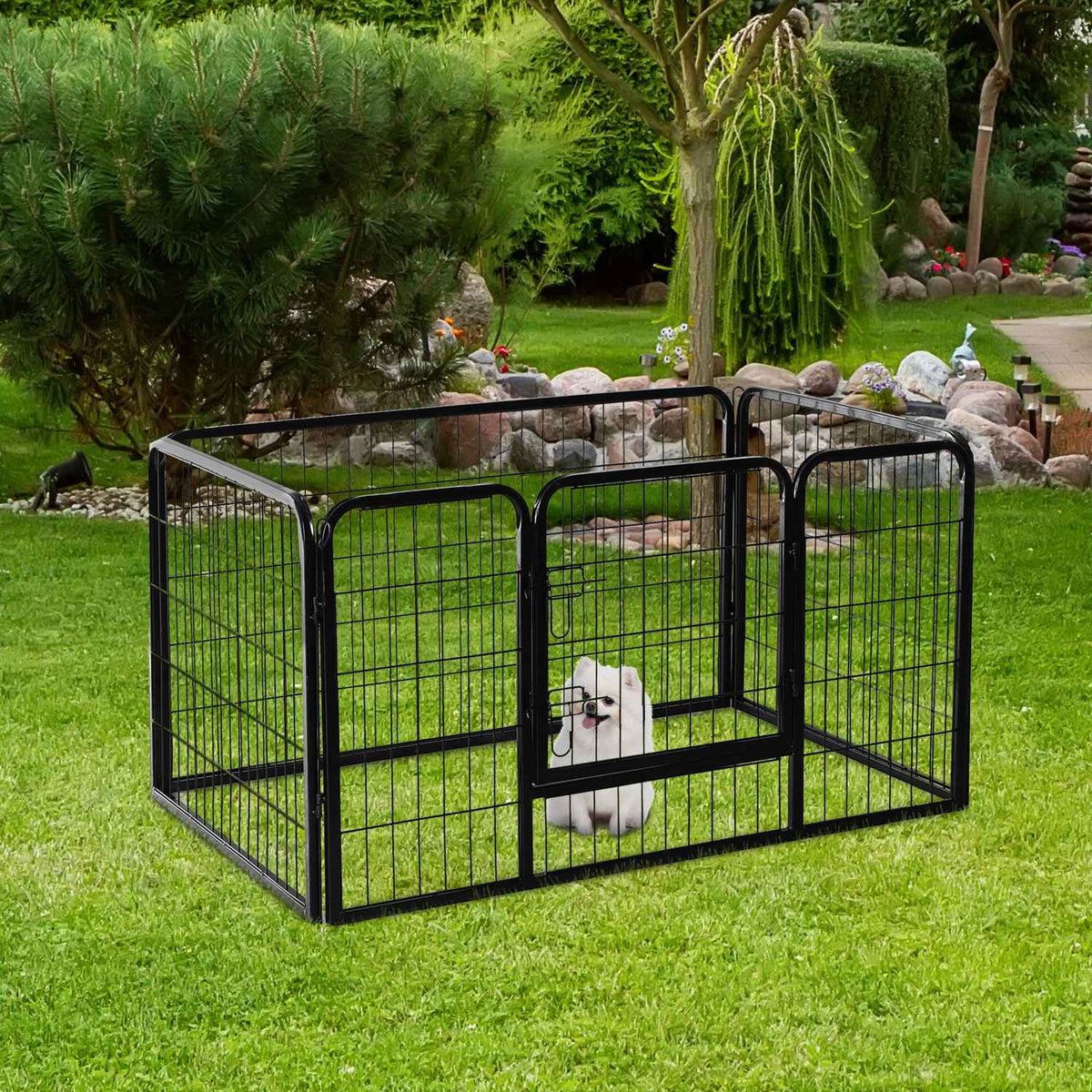 Puppy run, puppy outdoor enclosure, playpen, playpen, puppy fence, 70 x 80 cm