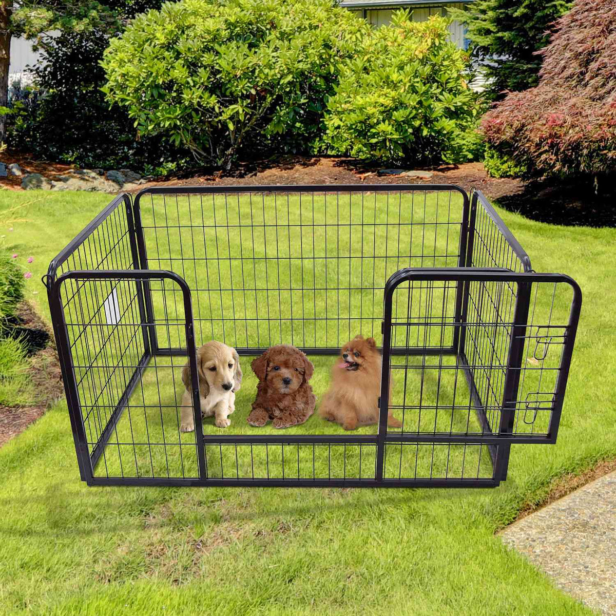 Puppy run, puppy outdoor enclosure, playpen, playpen, puppy fence, 70 x 80 cm