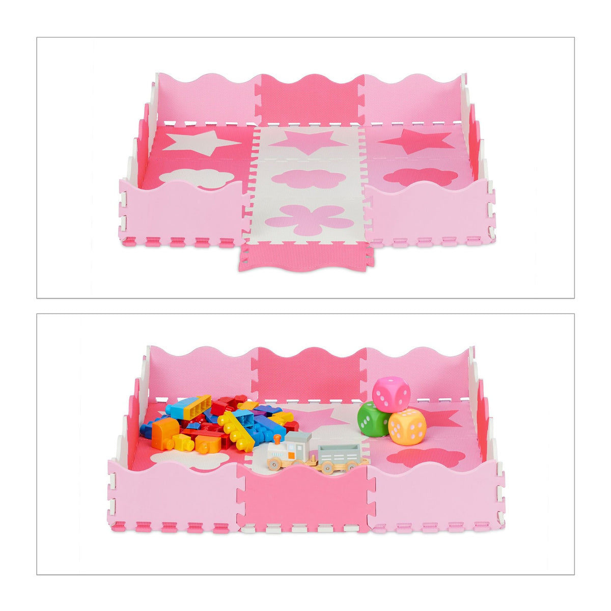 Puzzle 3x3 puzzle mat jigsaw with frame