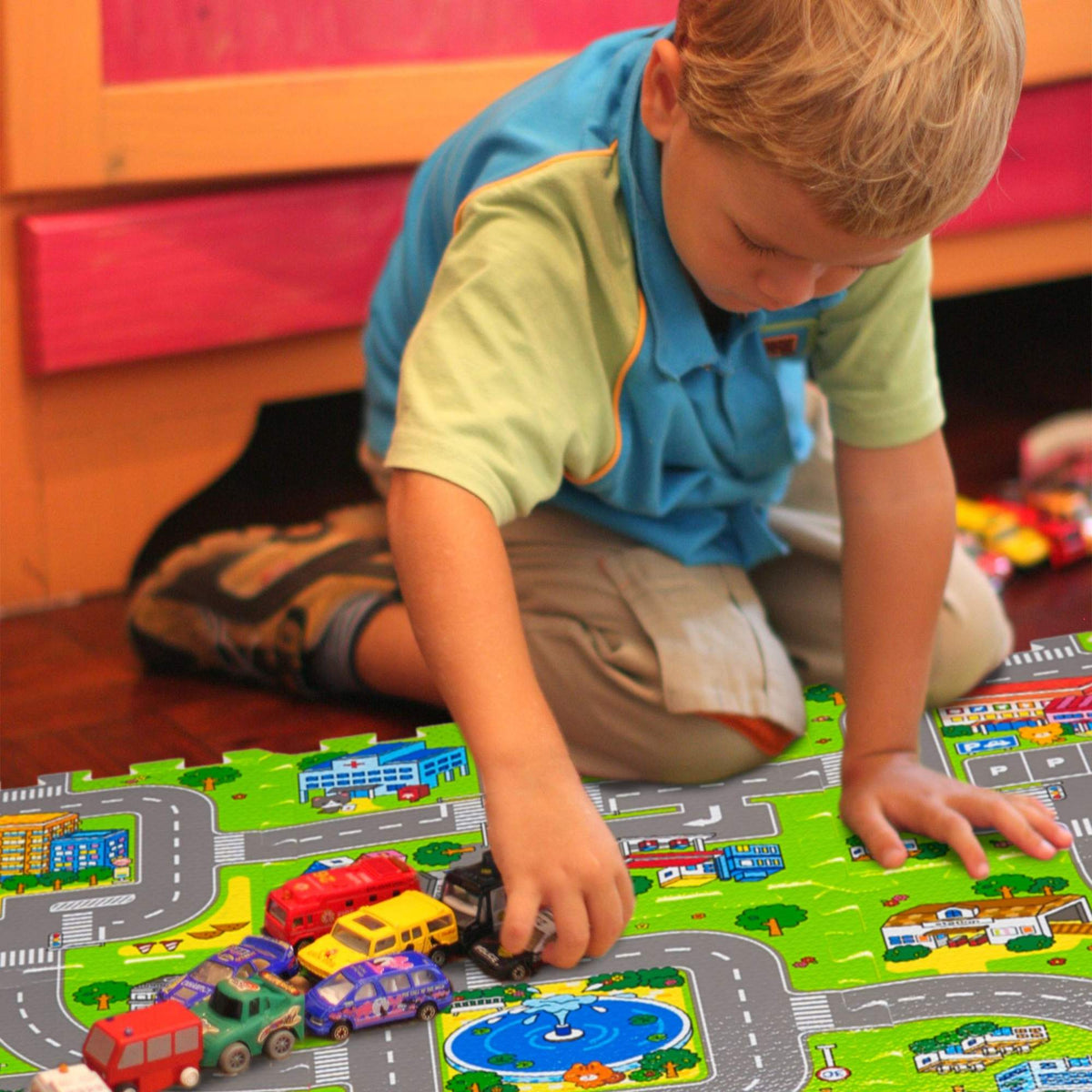 Puzzle Mat Road with Animals