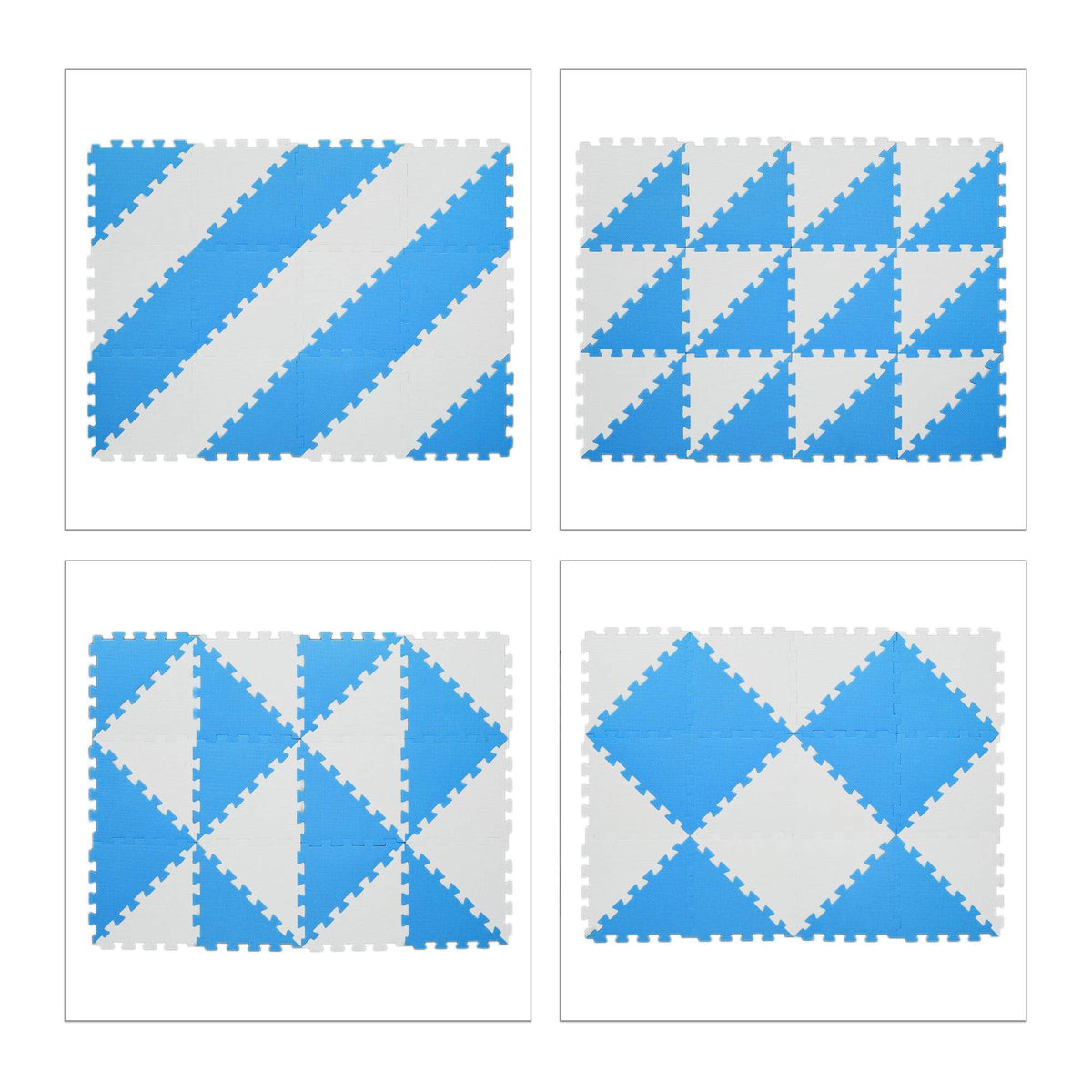 Puzzle mat blue-white