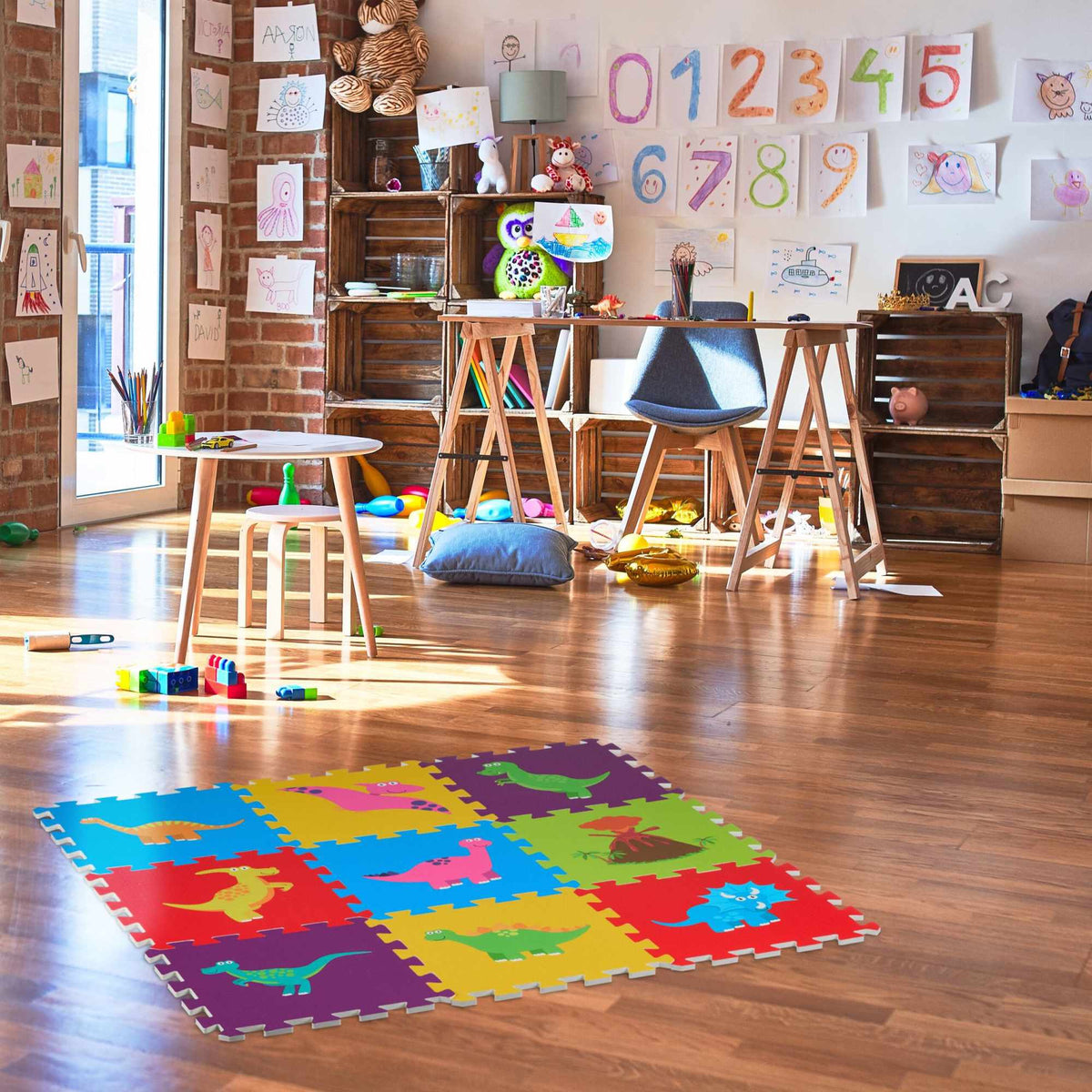 Puzzle mat dinosaur colorful