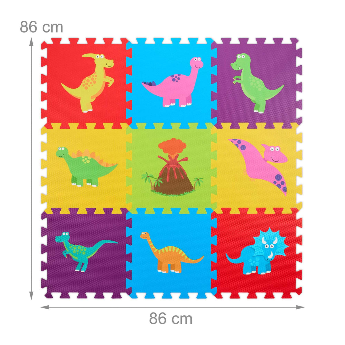 Puzzle mat dinosaur colorful