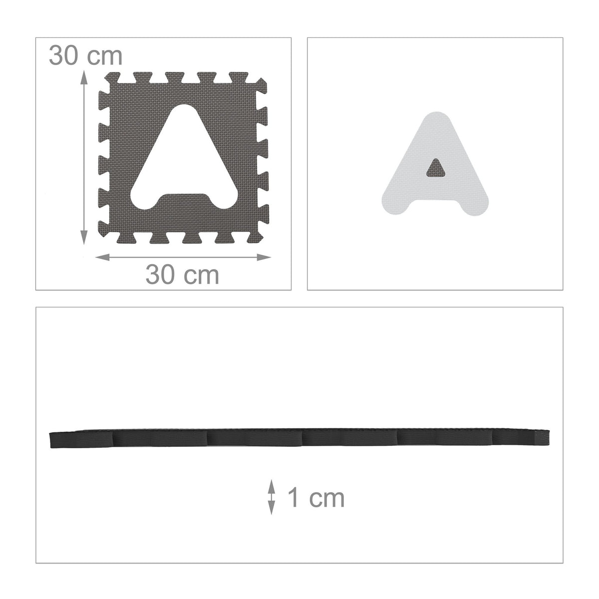 Puzzle mat with ABC and numbers