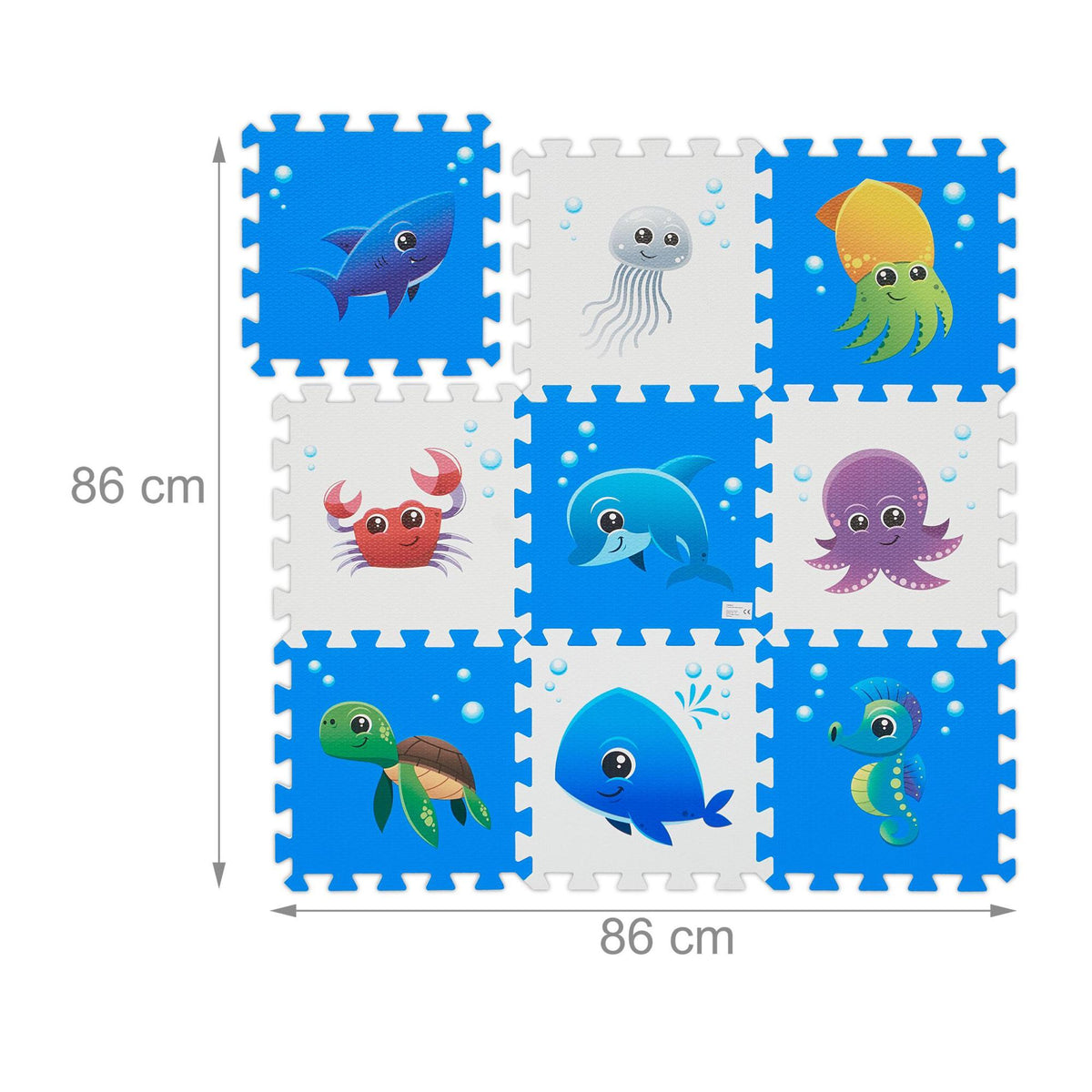 Puzzle mat with sea animals