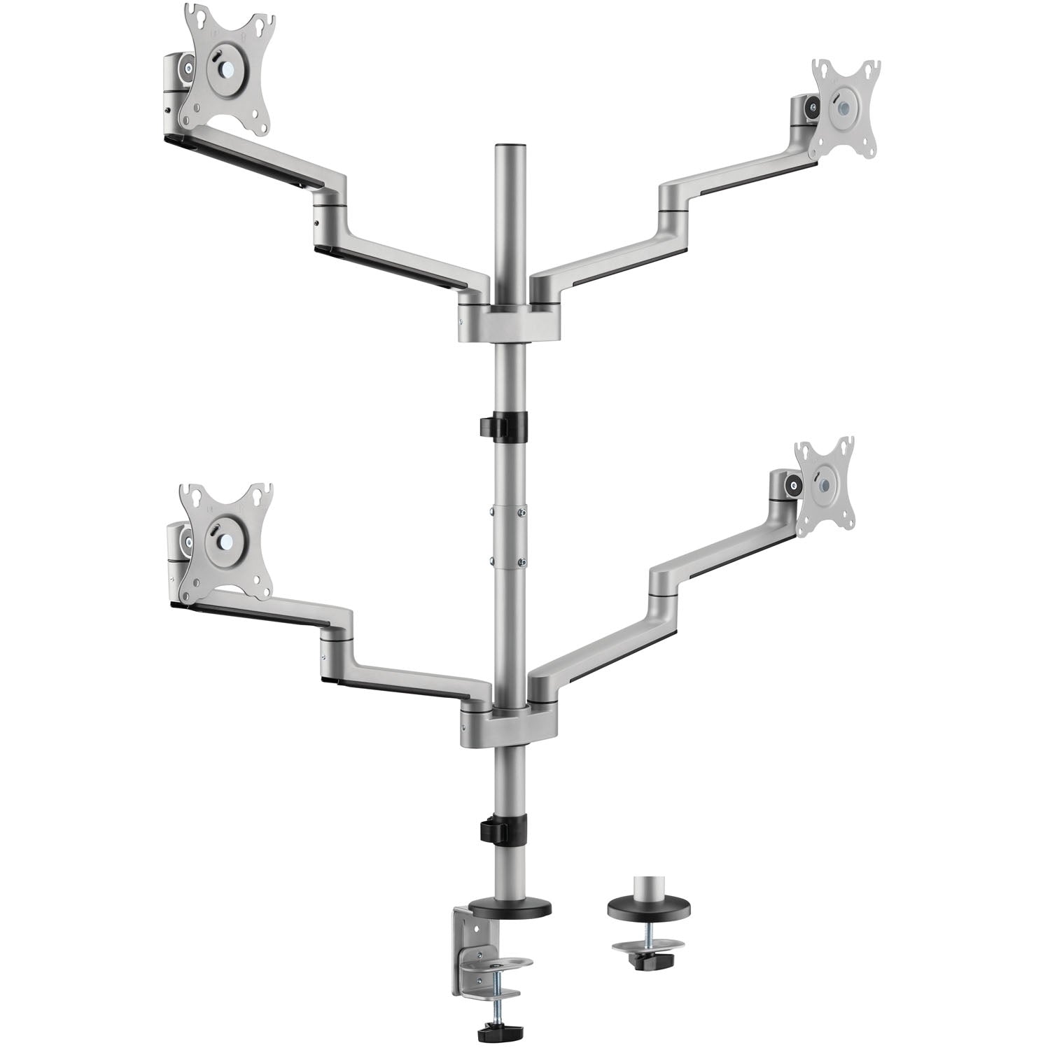 Quad Monitor Mount 17-32" Aluminum with Cable Management