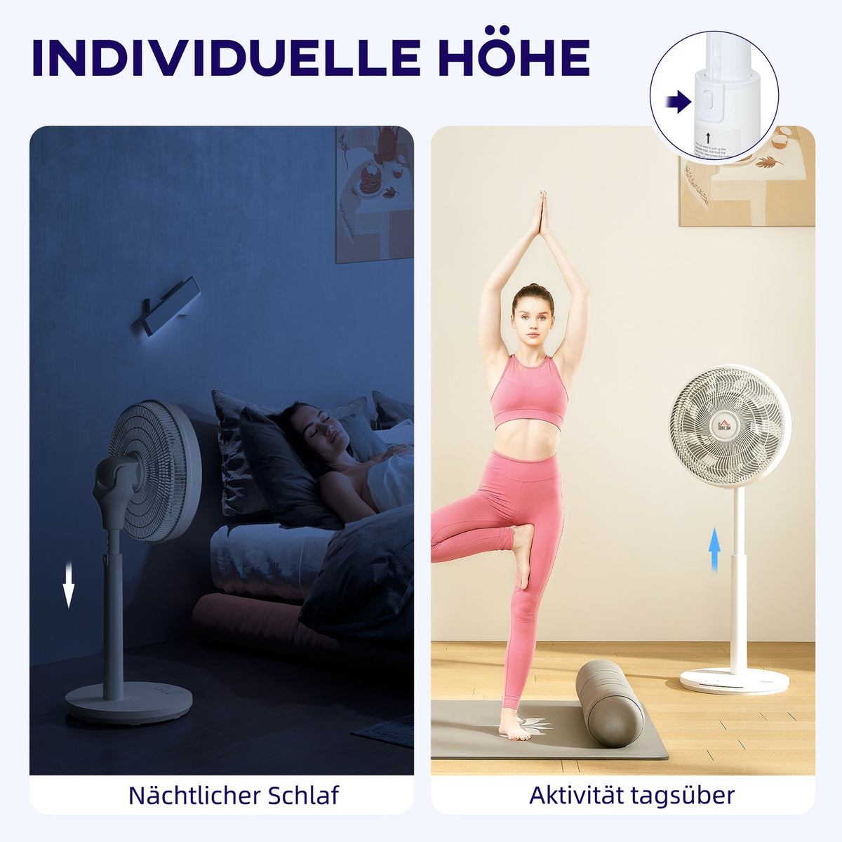 Quiet pedestal fan with remote control, fan with 12 speed levels, timer, tilt & oscillation adjustable, sleep modes, white |