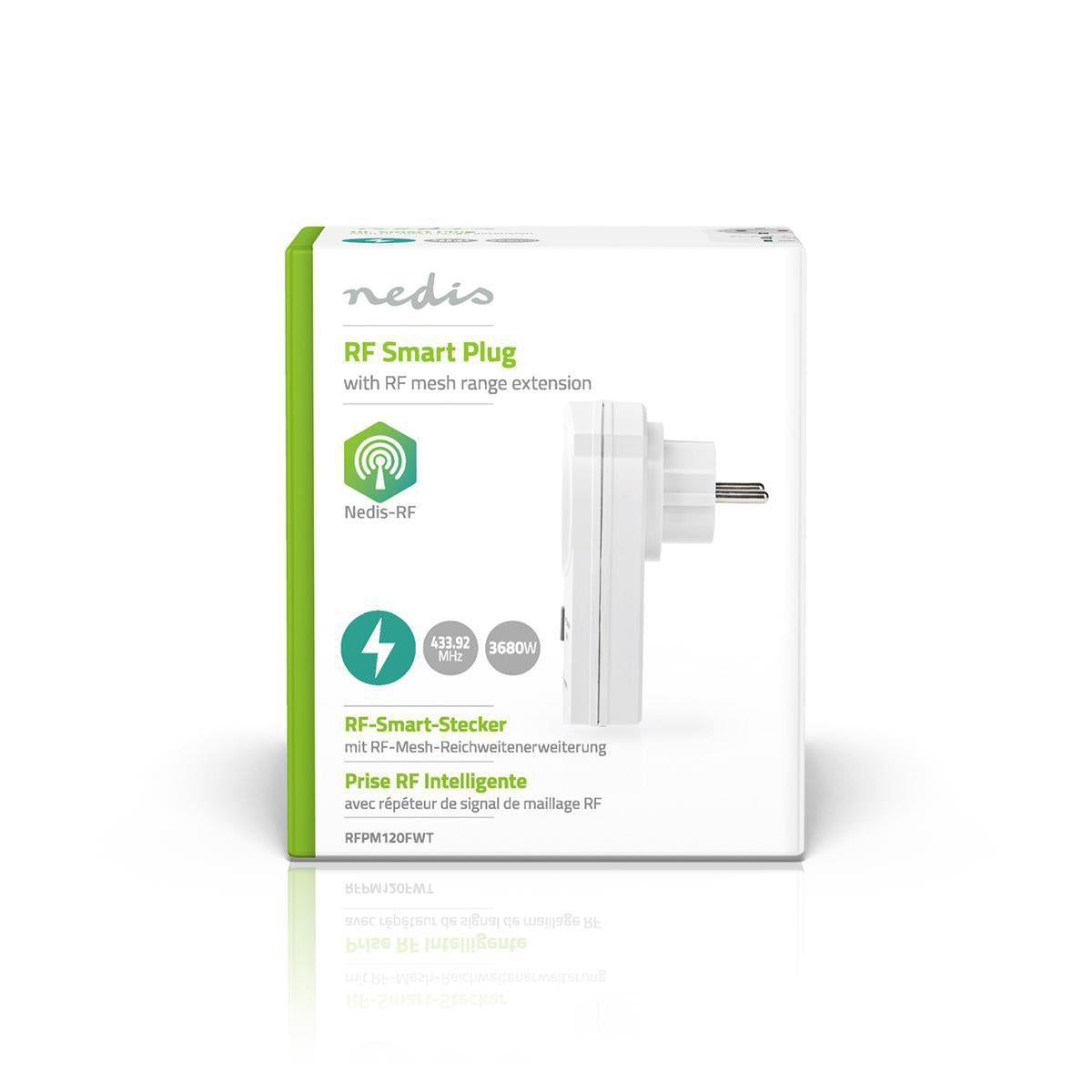 RF Plug | Mesh / 433 MHz | IP20 | 3680 W | Earthed plug / Type F (CEE 7/7) | -10 - 40 °C | White