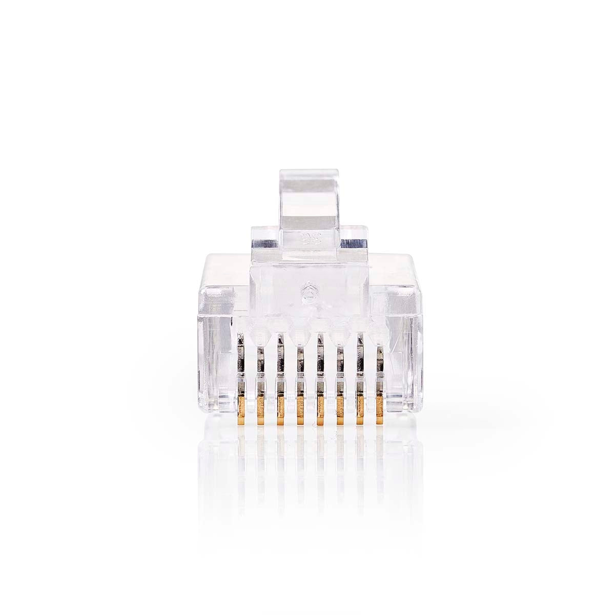 RJ45 connector | Male | Solid UTP CAT6 | Straight | Gold Plated | 10 pieces. | PVC | Transparent | Box
