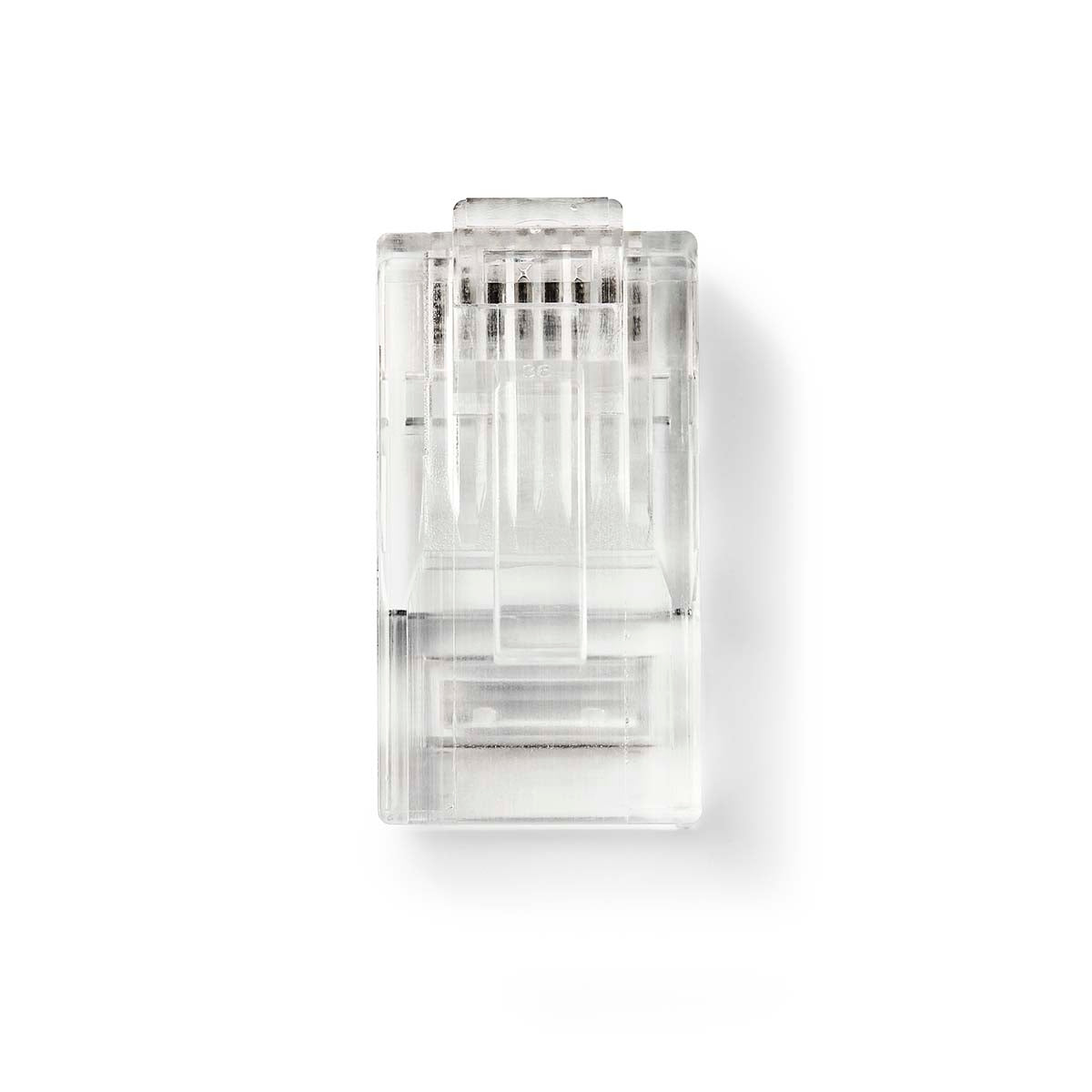 RJ45 connector | Male | Stranded UTP CAT6 | Straight | Gold Plated | 10 pieces. | PVC | Transparent | Box