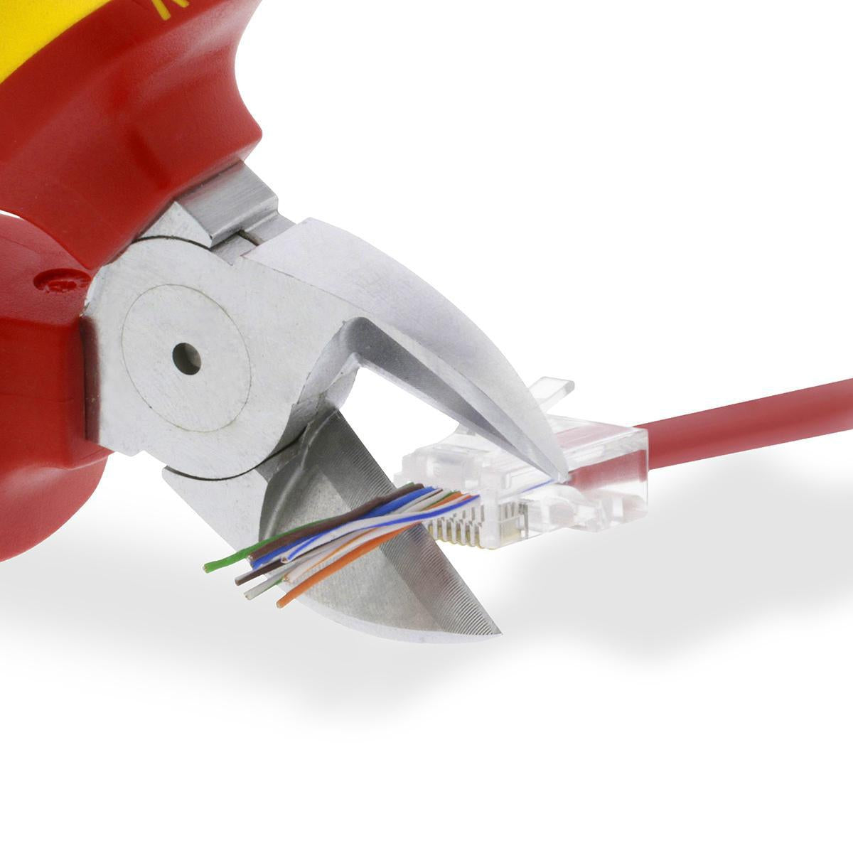 RJ45 connector | RJ45 Pass Through | Solid UTP CAT5 | Straight | Gold Plated | 10 pieces. | PVC | Transparent | Box