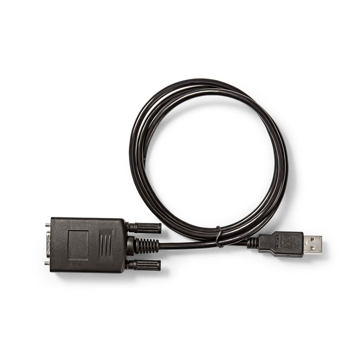 RS232 Converter | USB-A Male | RS232 | Nickel Plated | 0.90 m | Round | PVC | Black | Box