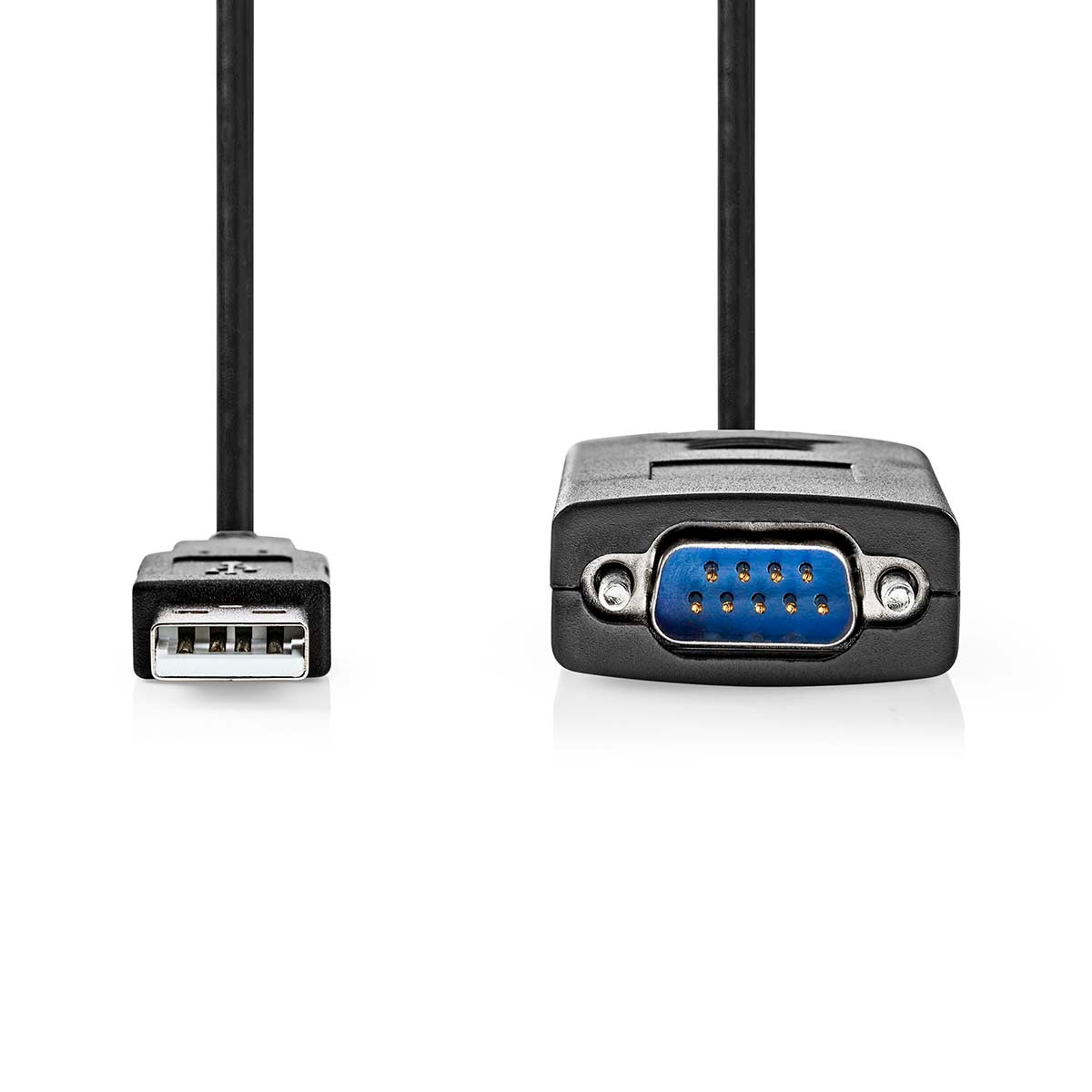 RS232 Converter | USB-A Male | RS232 | Nickel Plated | 0.90 m | Round | PVC | Black | Box