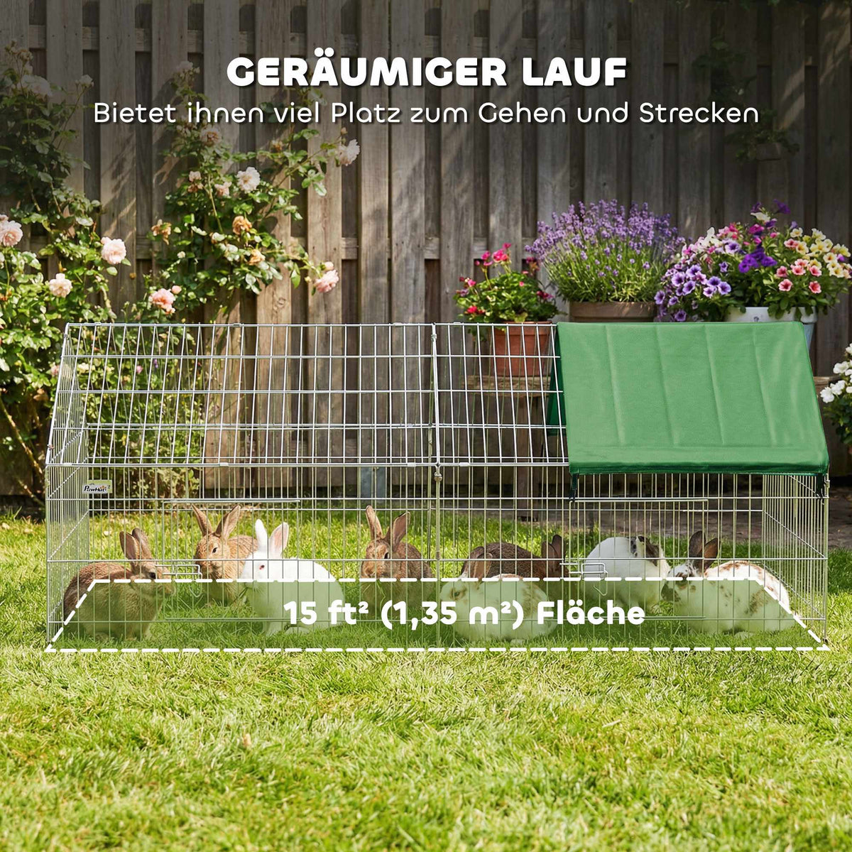 Rabbit Hutch with Lockable Doors, 180x75x75 cm, Green