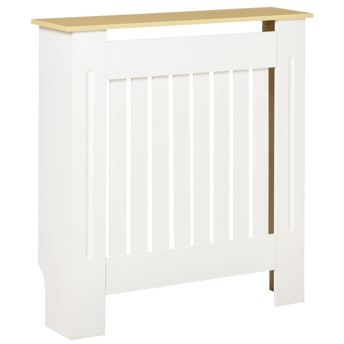 Radiator Cover Elegant Radiator Cover In White + Oak, Removable, Made Of Mdf, 78 X 19 X 83 Cm