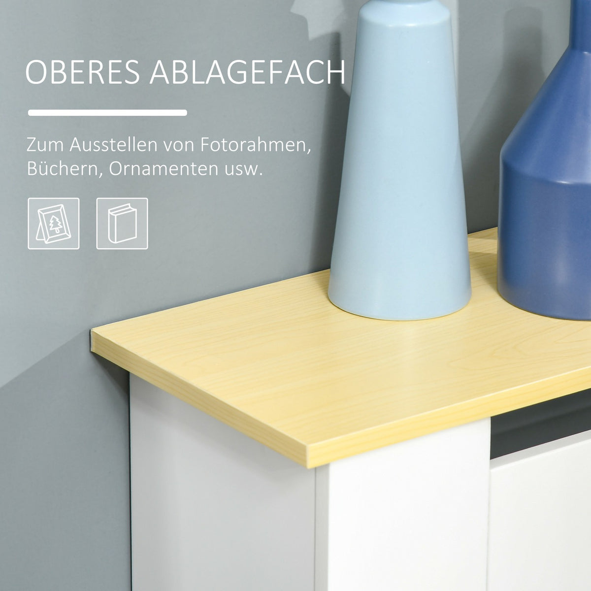 Radiator Cover Elegant Radiator Cover In White + Oak, Removable, Made Of Mdf, 78 X 19 X 83 Cm