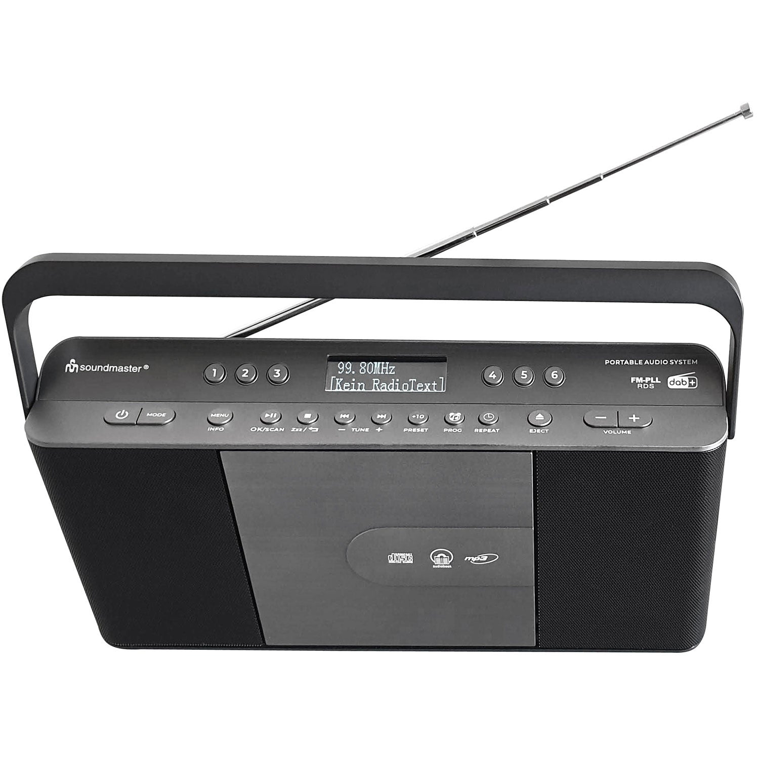 Radio Quick Select CD Portable RCD1870SW Black/Silver Grey