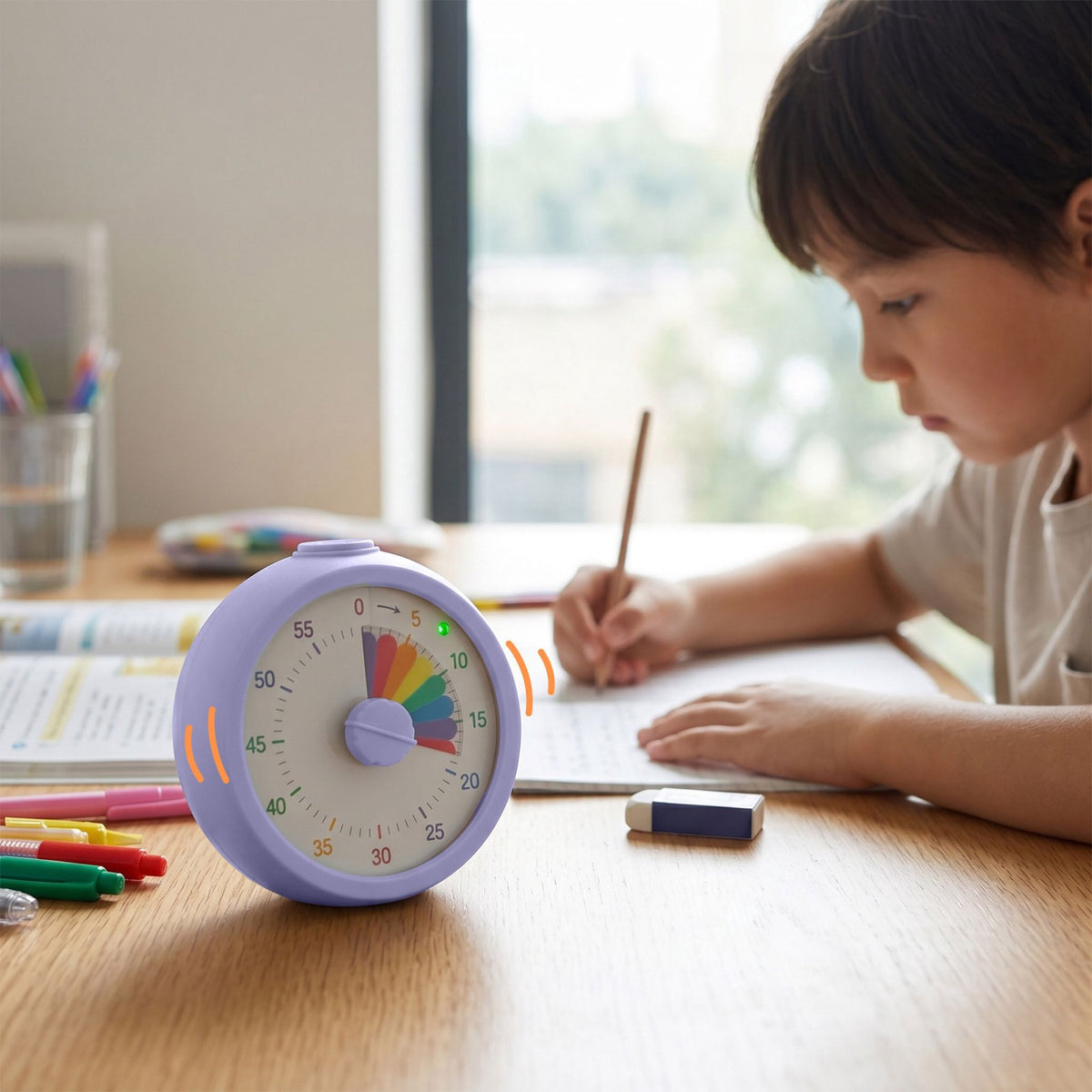 Rainbow Timer for Kids and Adults, 60-Minute Countdown